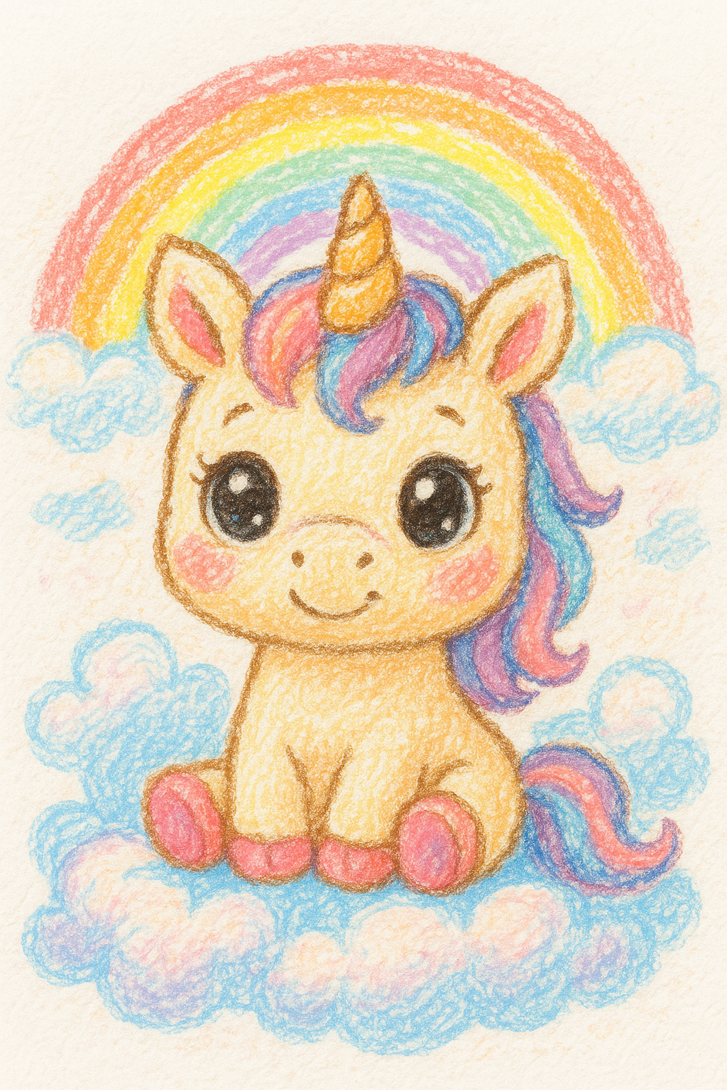 Baby Unicorn Coloring Pages