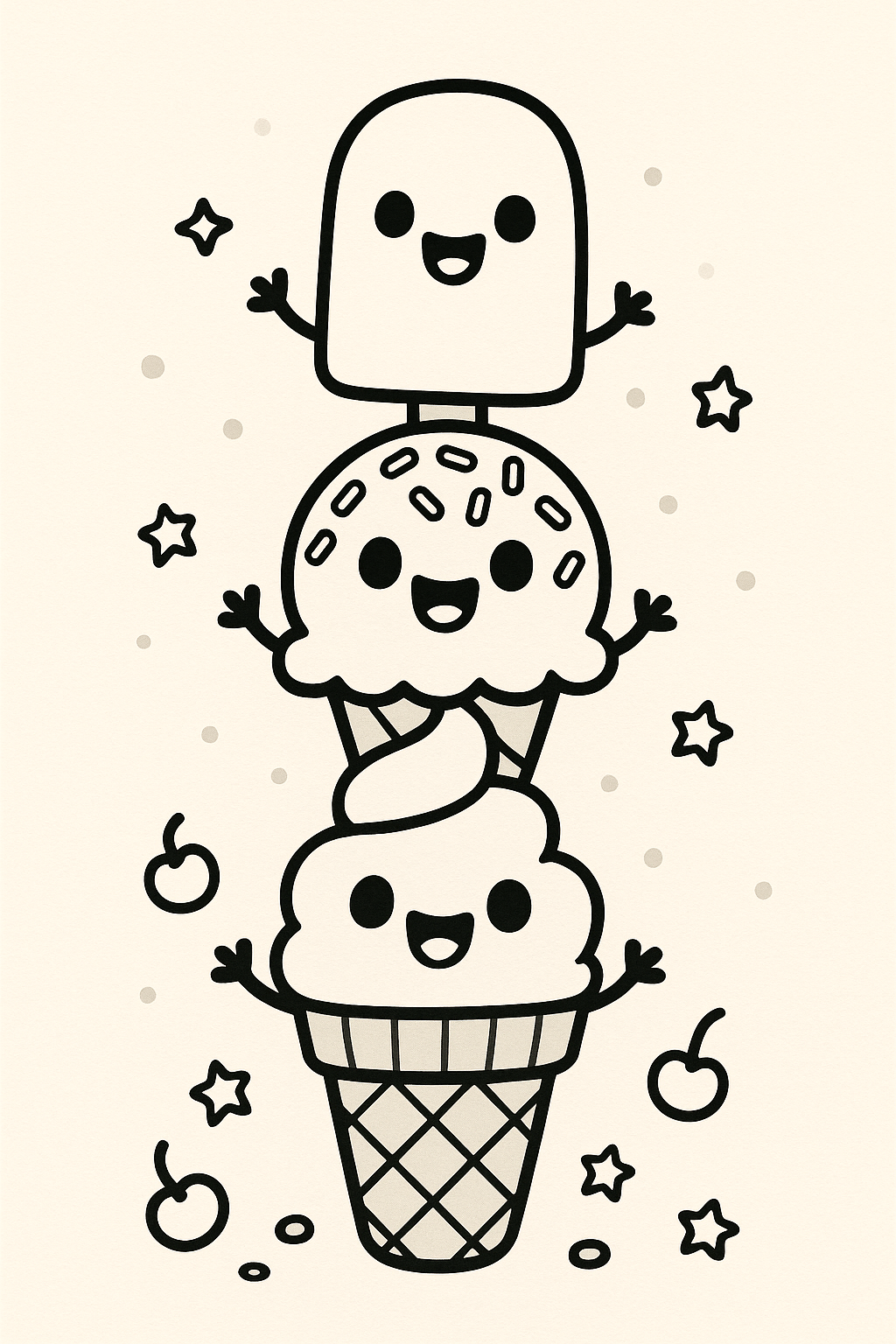 Ice Cream Coloring Pages