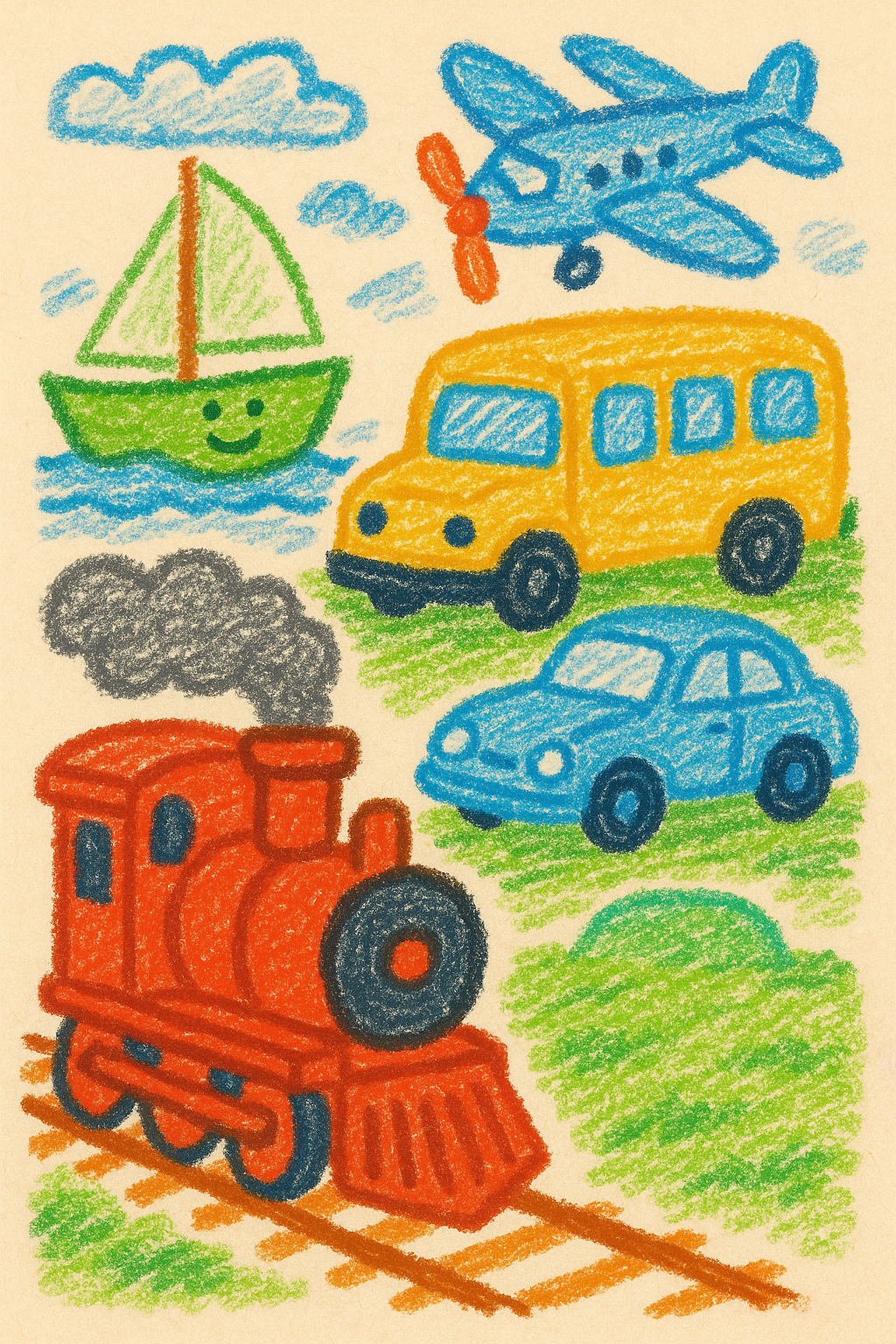 Transportation & Vehicles Coloring Pages
