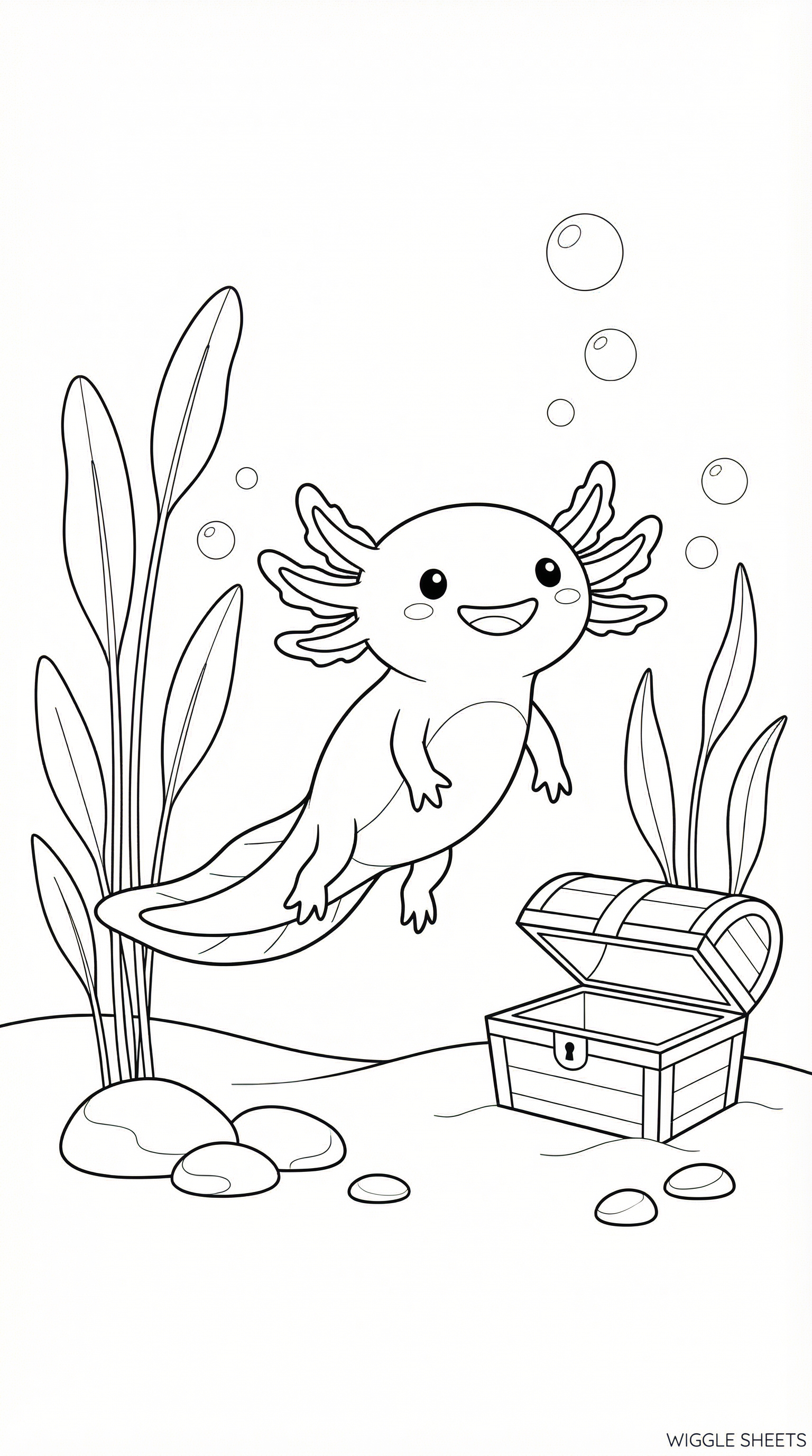 Axolotl Adventure Coloring Page