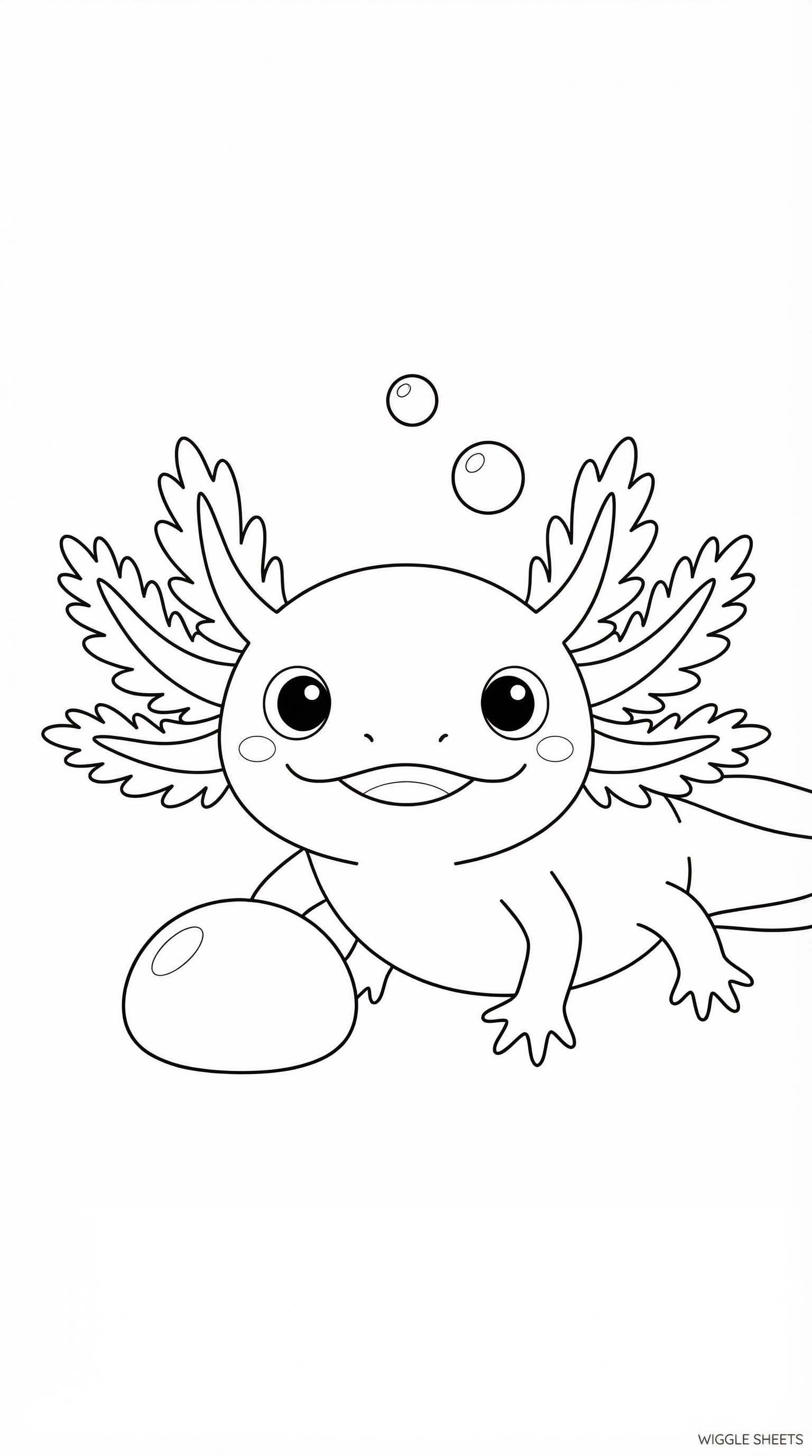 Axolotl Eyes Coloring Page