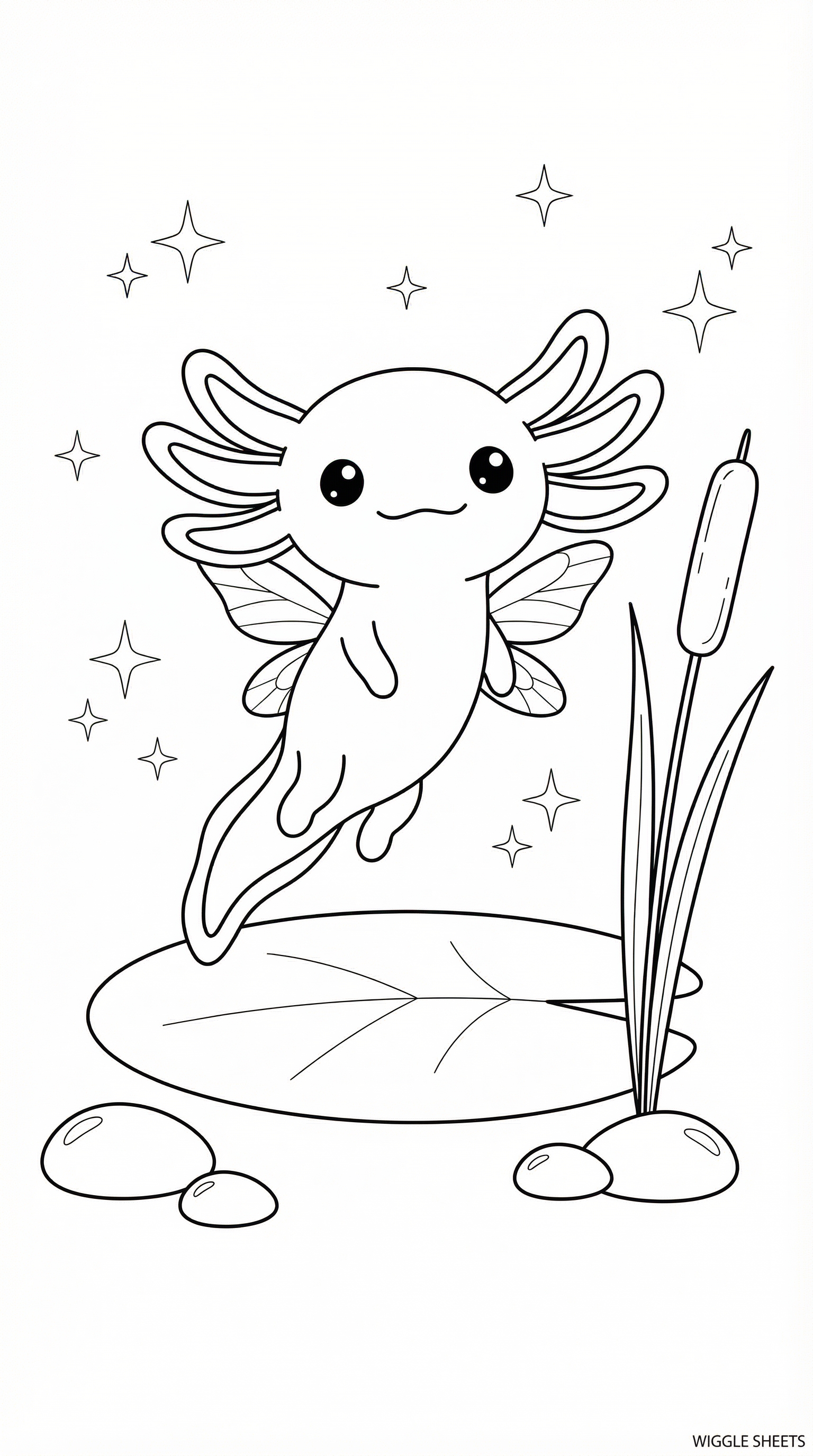 Axolotl Fairy Coloring Page