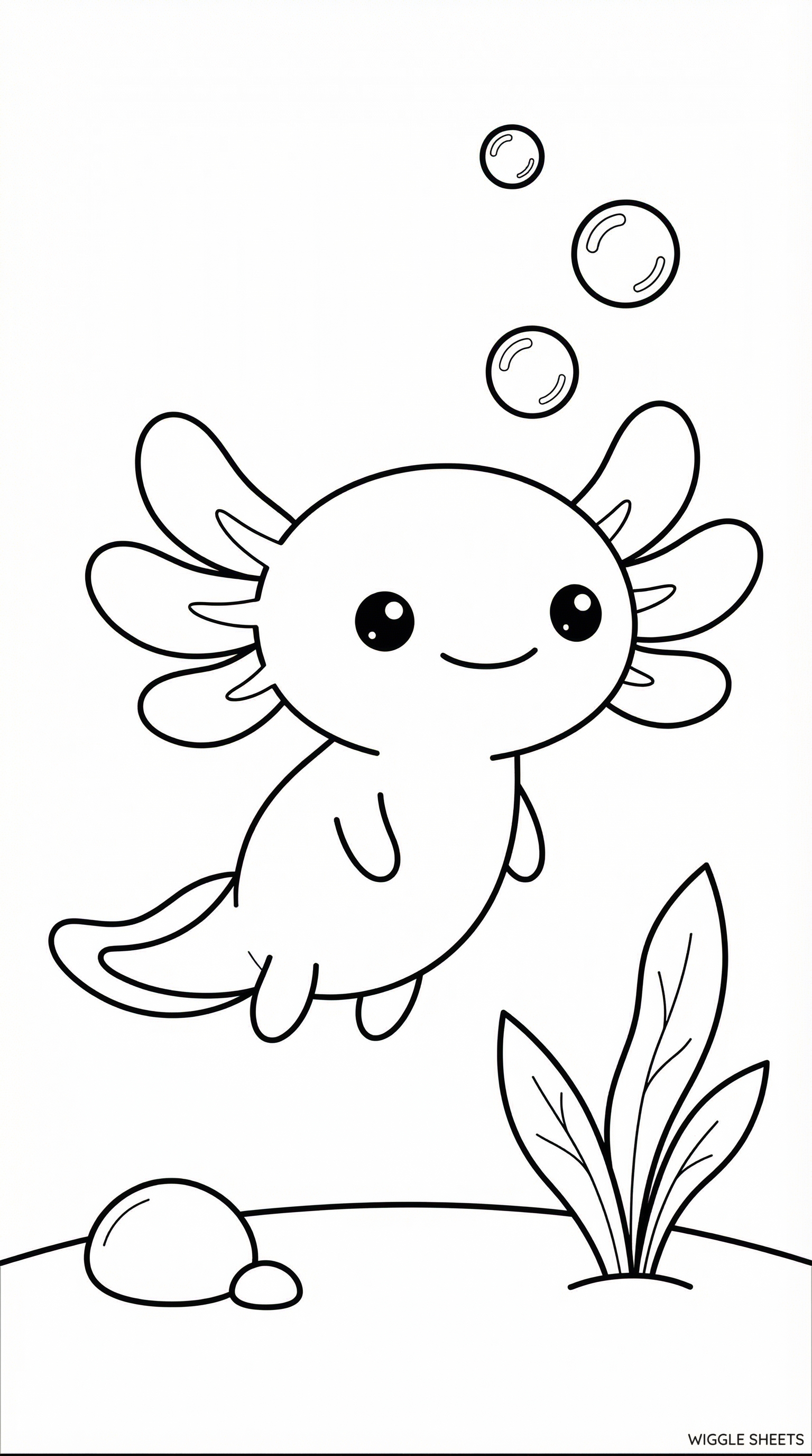 Axolotl for Kids Coloring Page