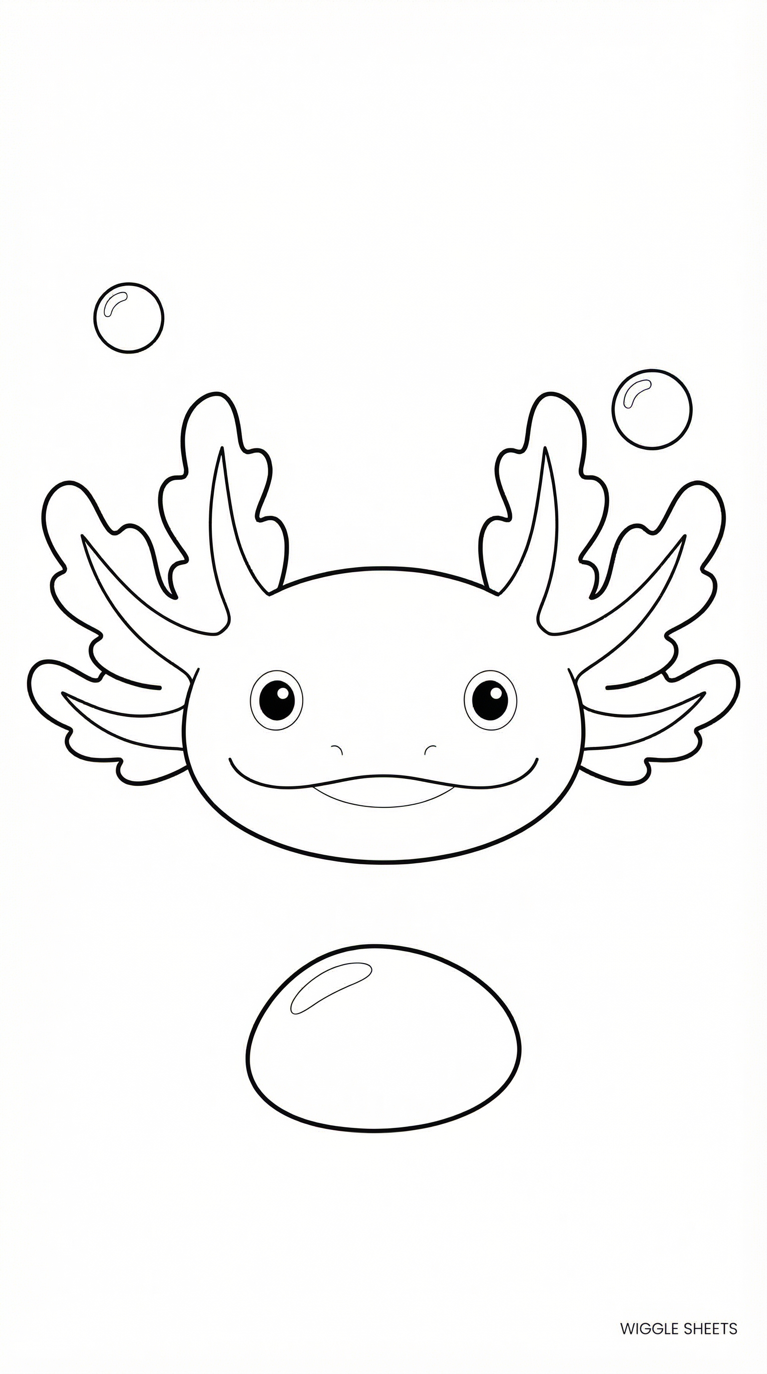 Axolotl Head Coloring Page