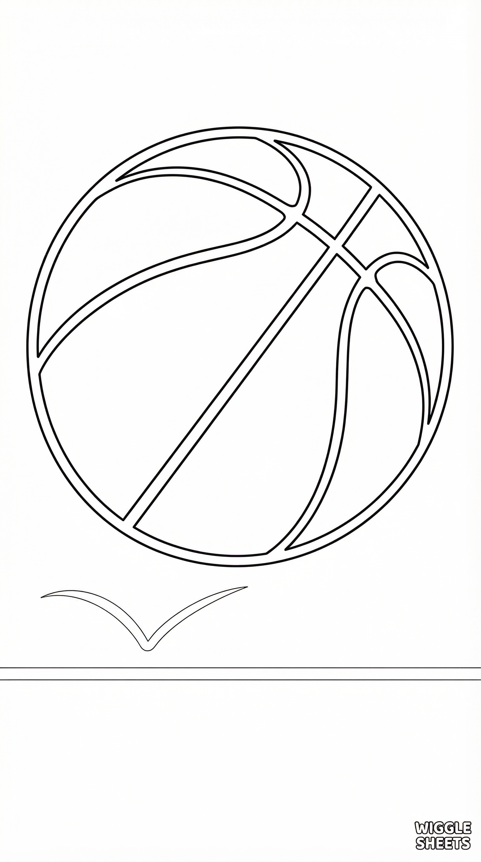 Basketball Ball Coloring Page