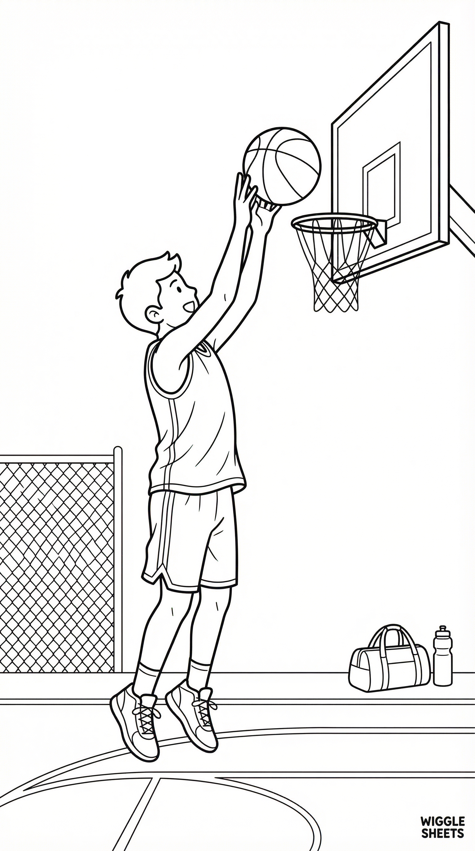 Basketball Game Coloring Page