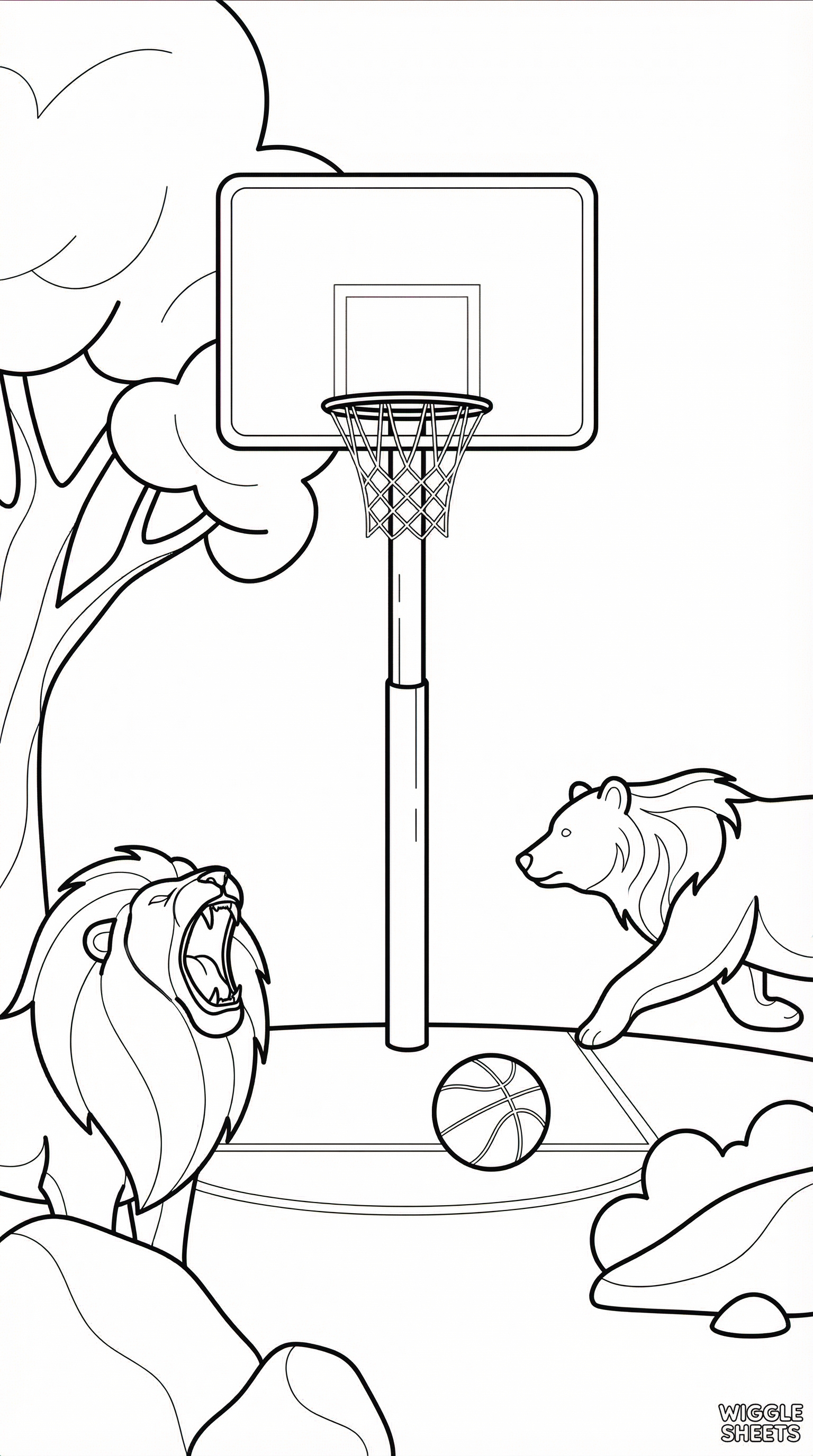 Basketball Hoop Coloring Page