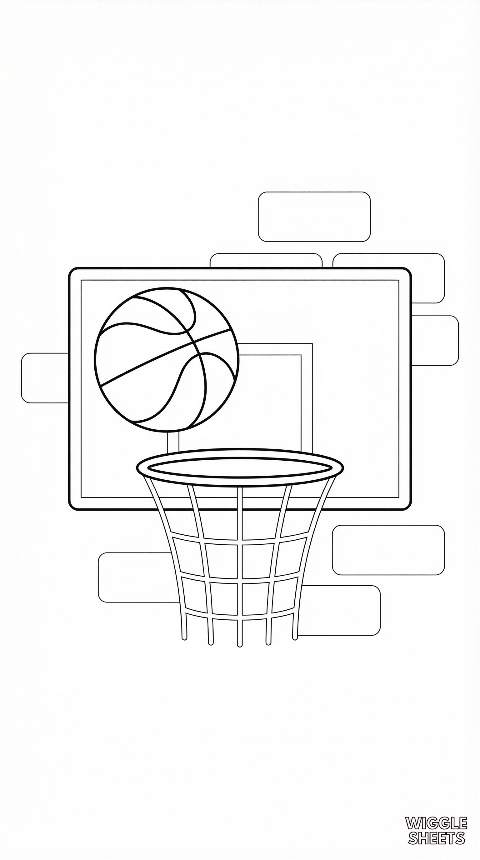 Basketball Net Coloring Page