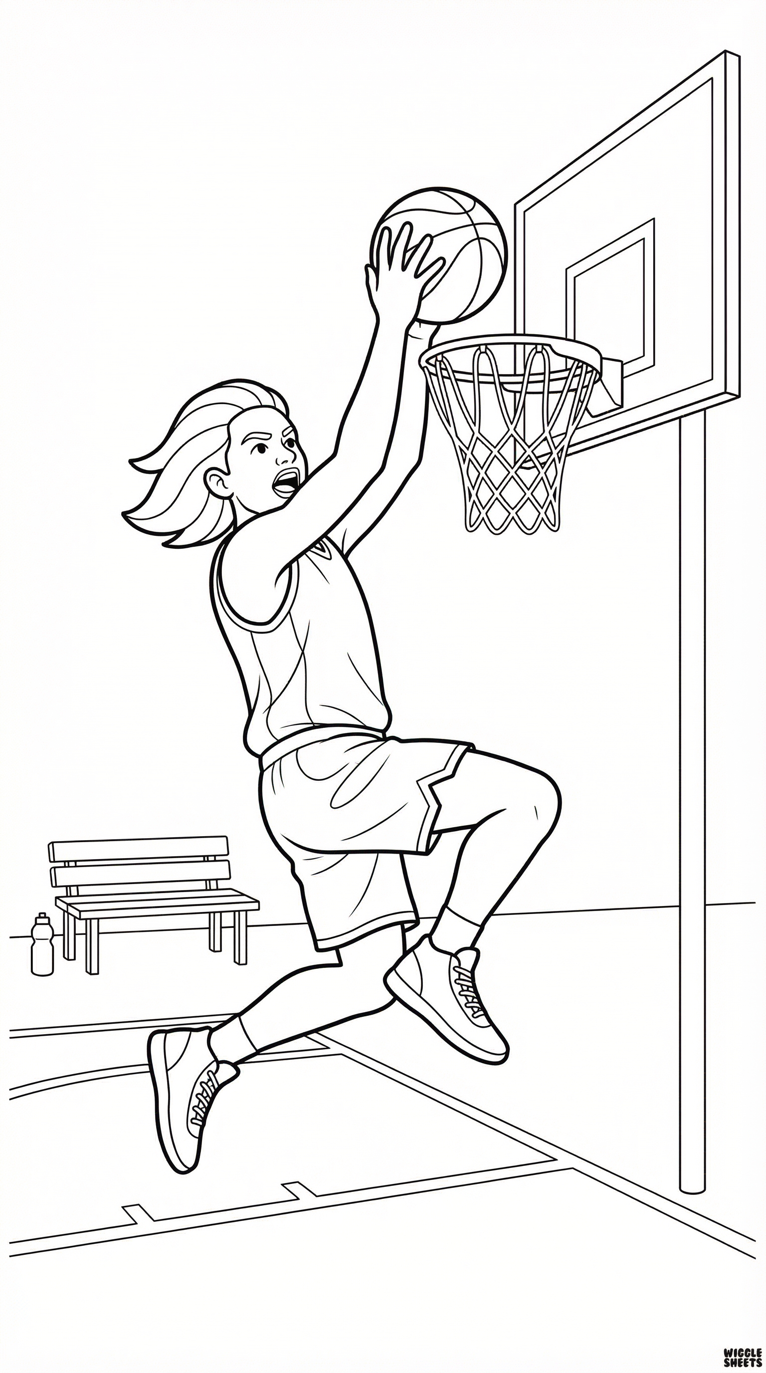 Basketball Player Coloring Page