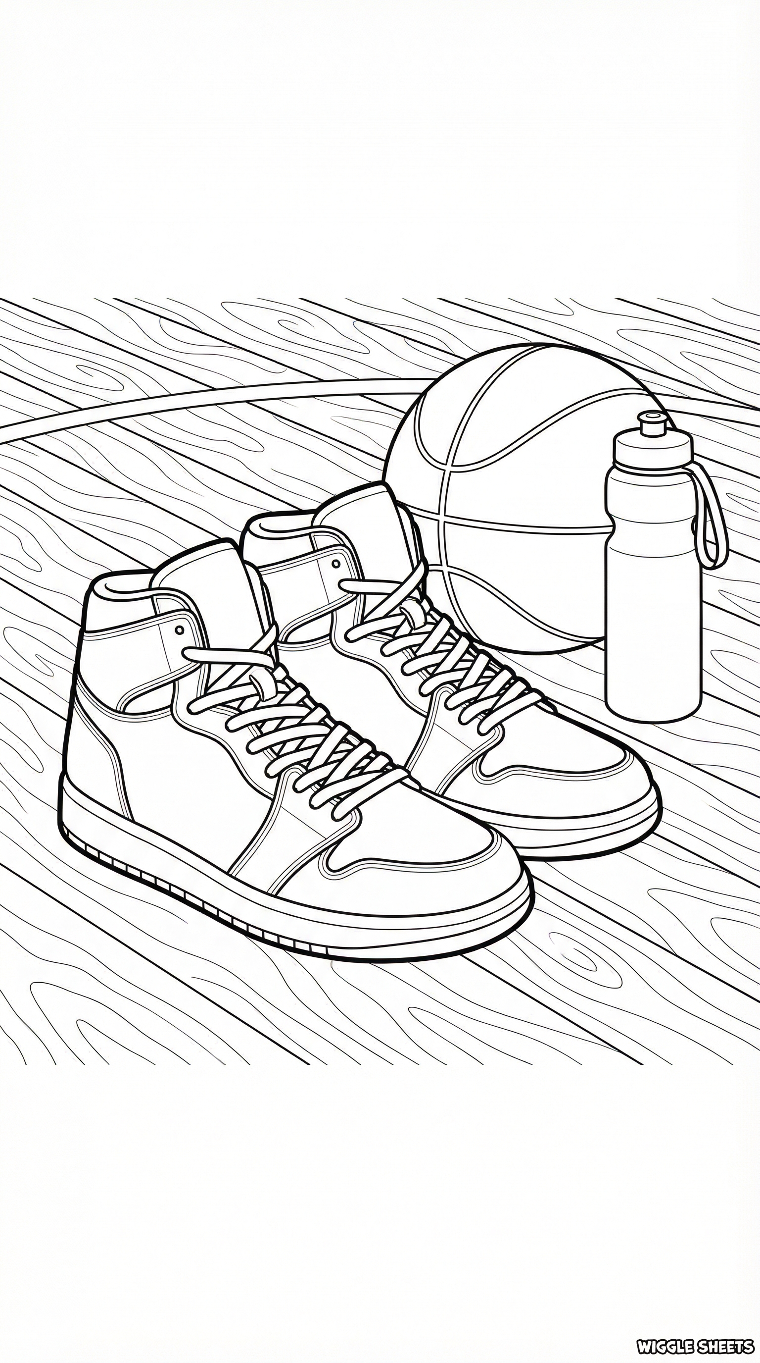 Basketball Shoes Coloring Page