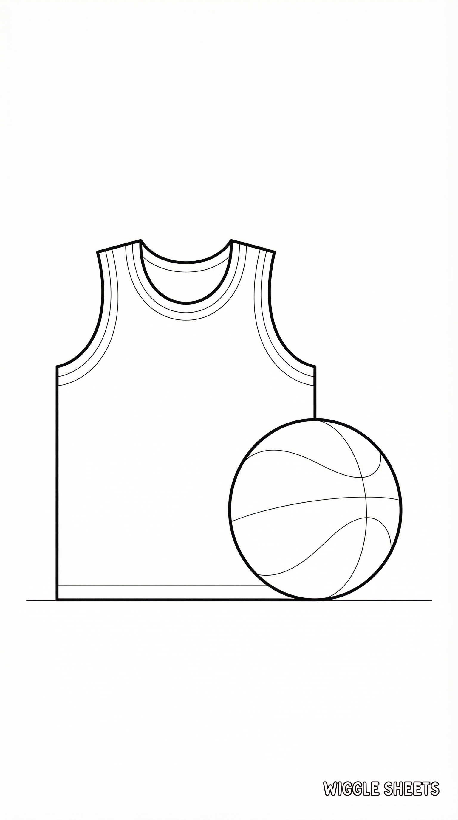 Blank Basketball Jersey Coloring Page