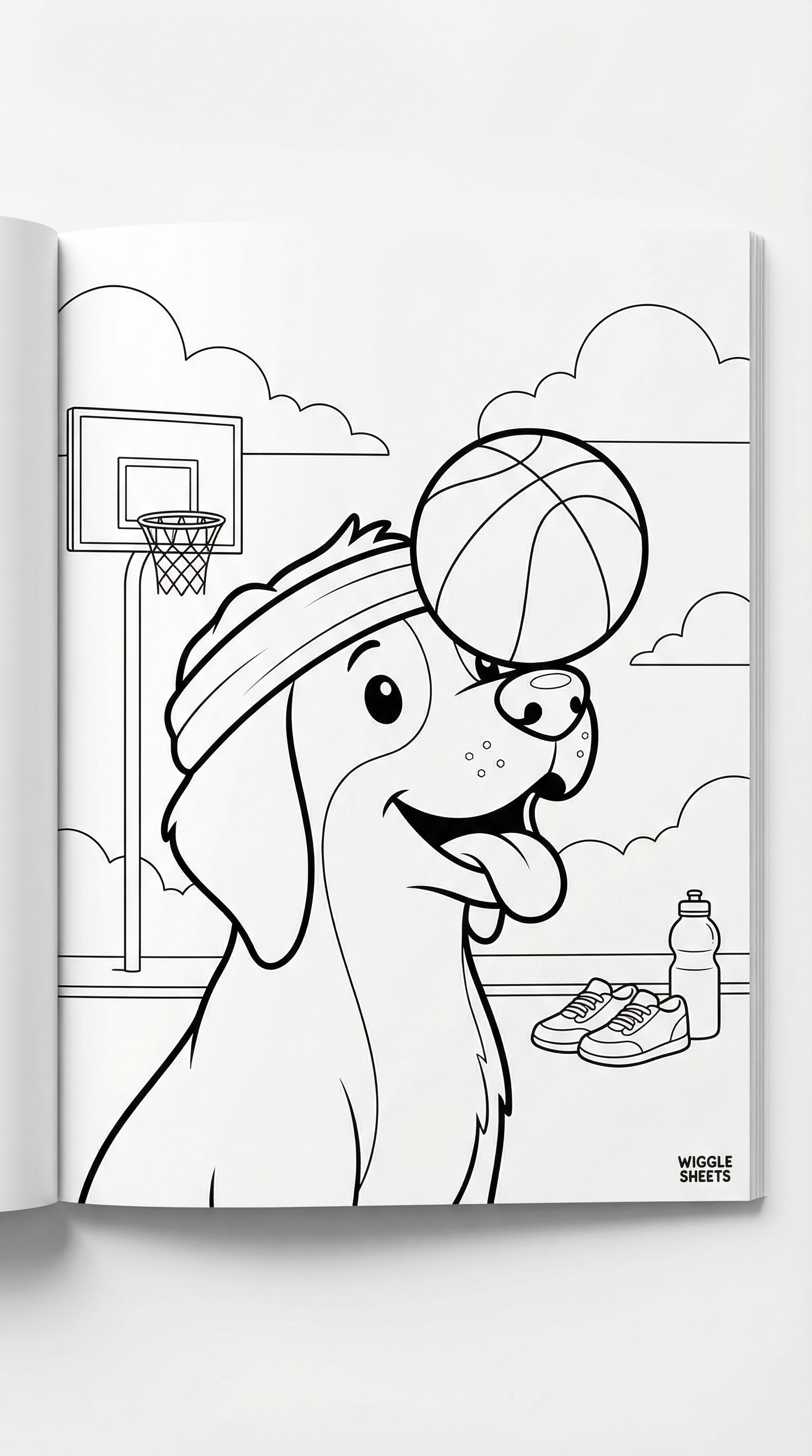 Funny Basketball Coloring Page