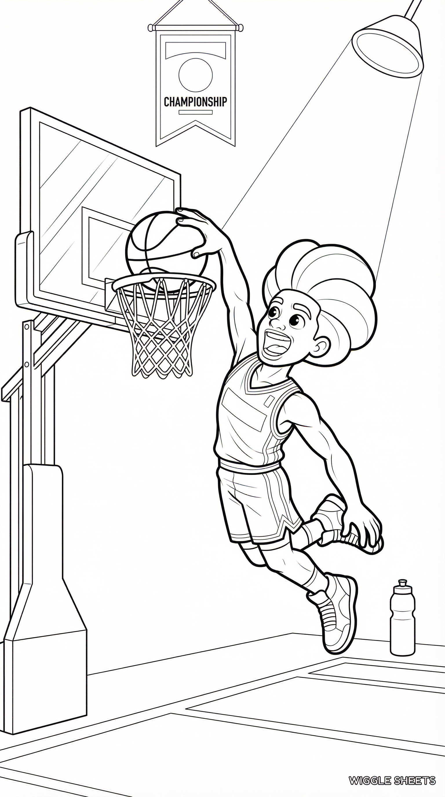 Slam Dunk Coloring Page