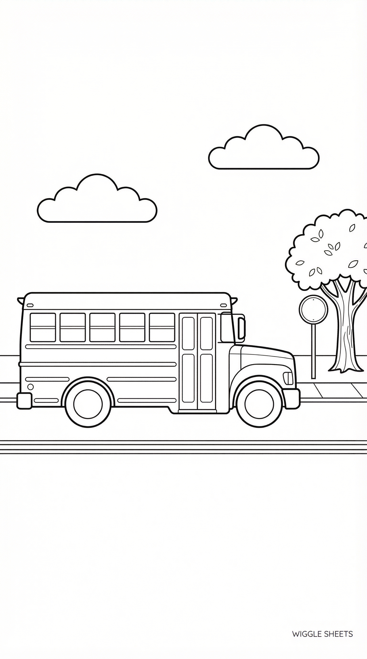 Big Bus Coloring Page