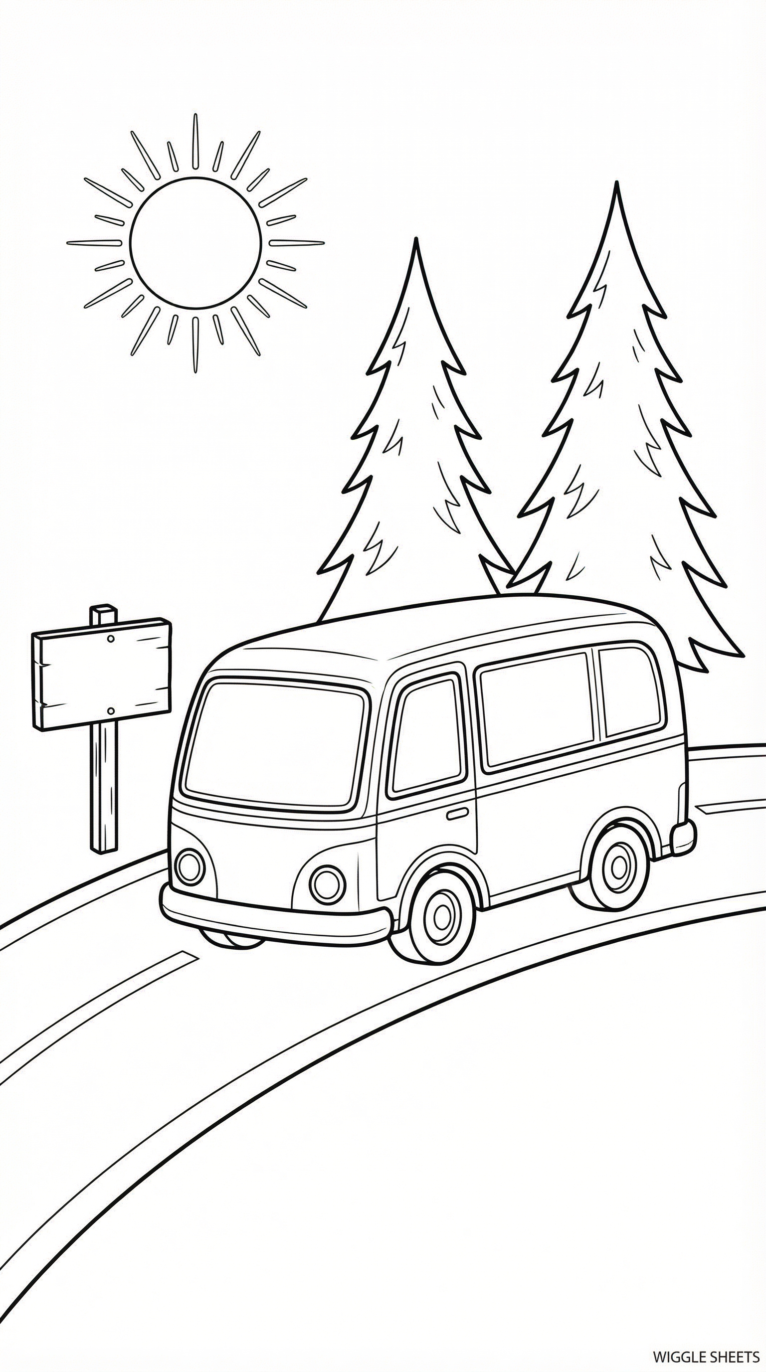 Bus Adventure Coloring Page