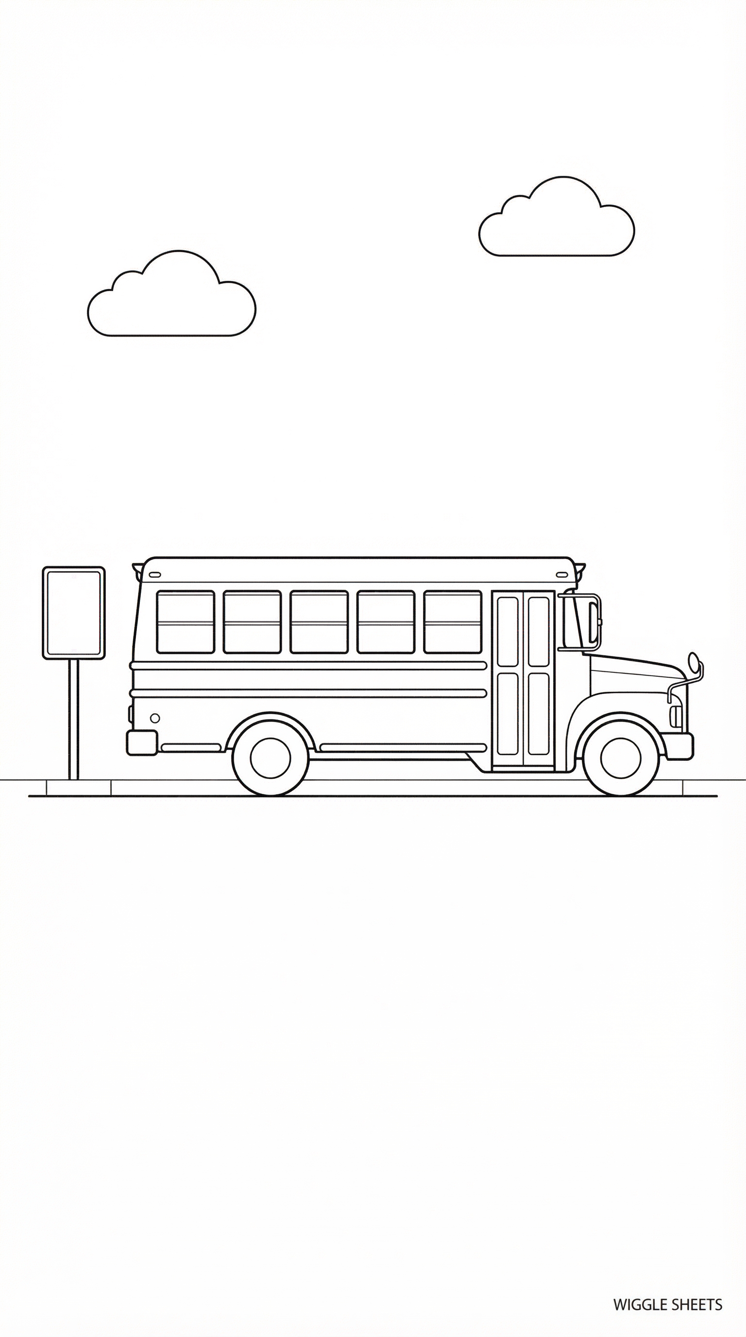 Bus Side View Coloring Page