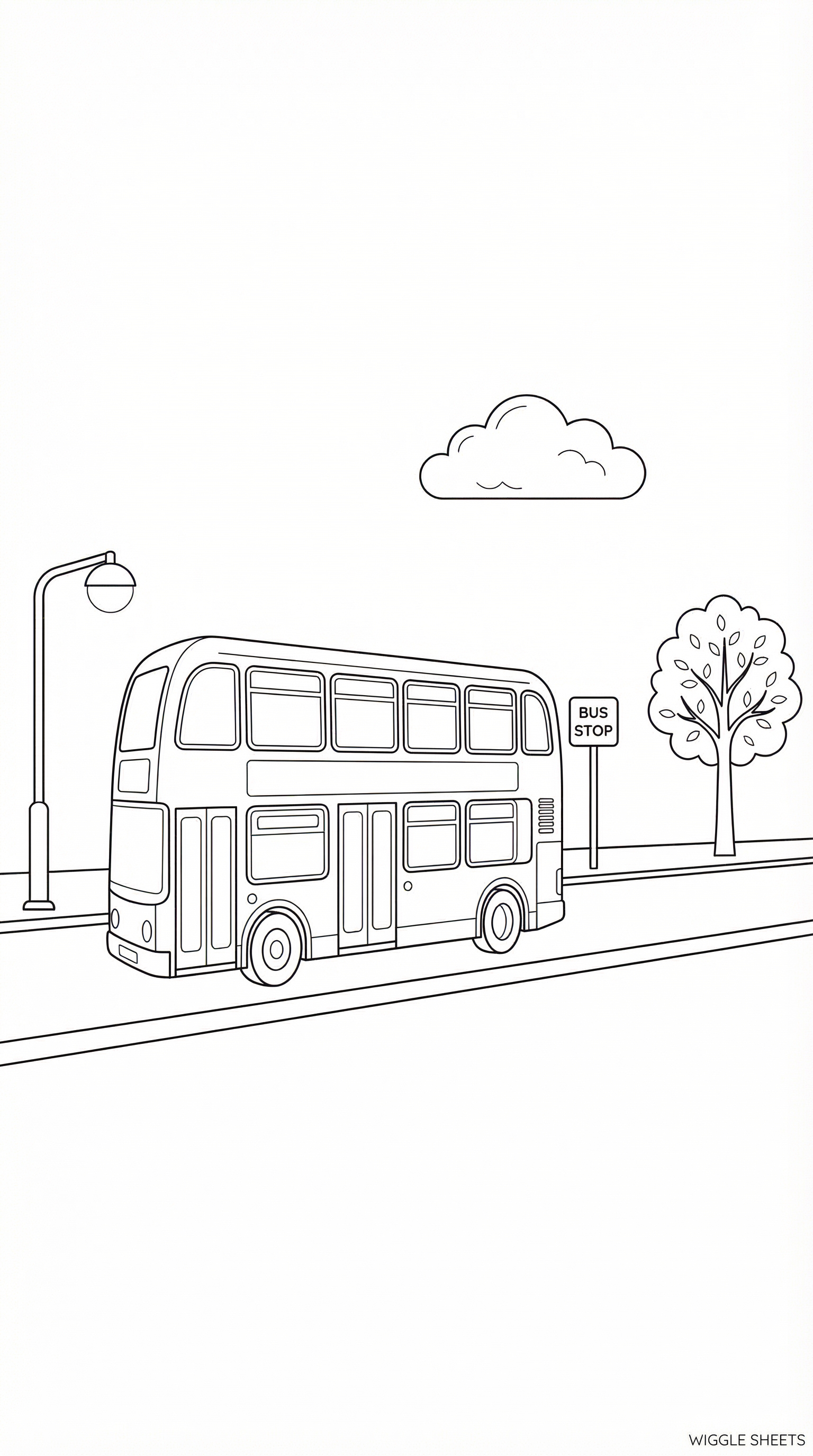 Double Decker Bus Coloring Page