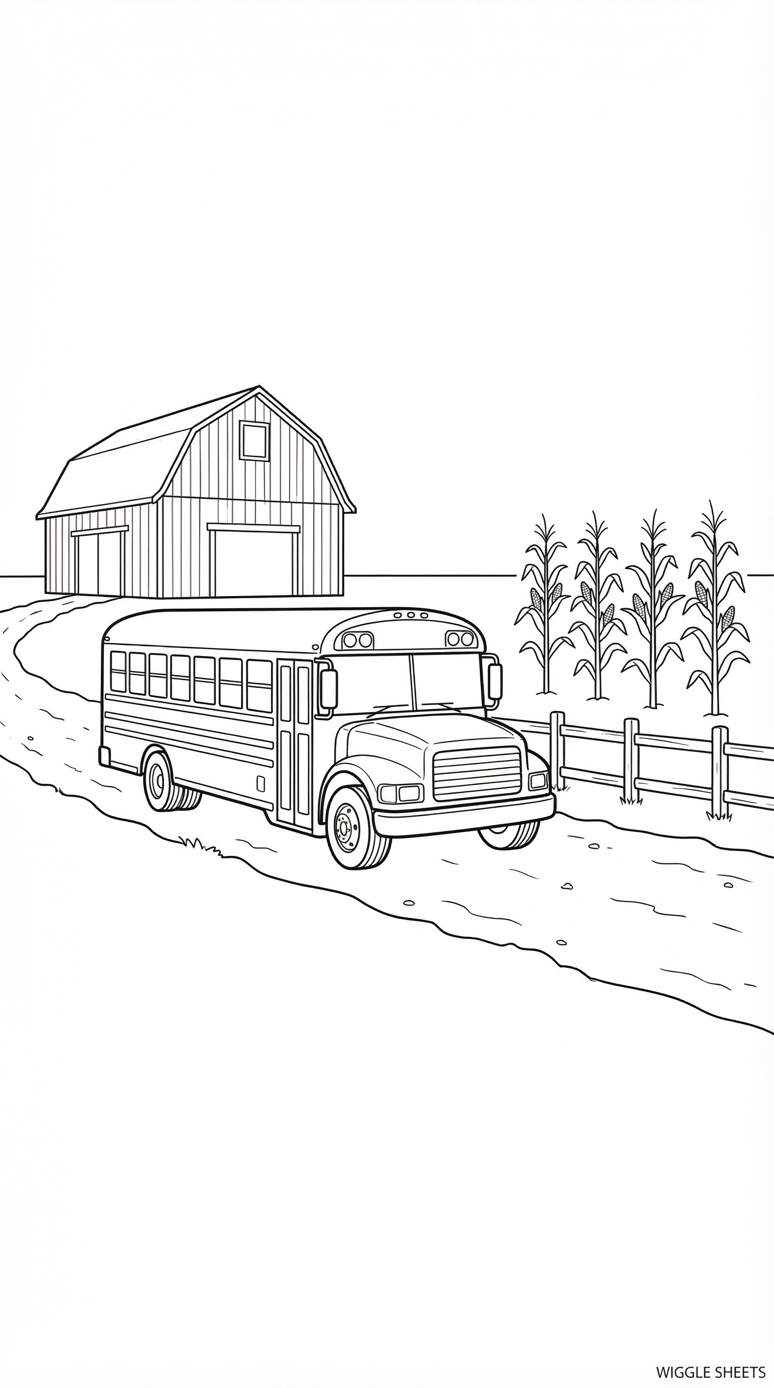 Farm Bus Coloring Page