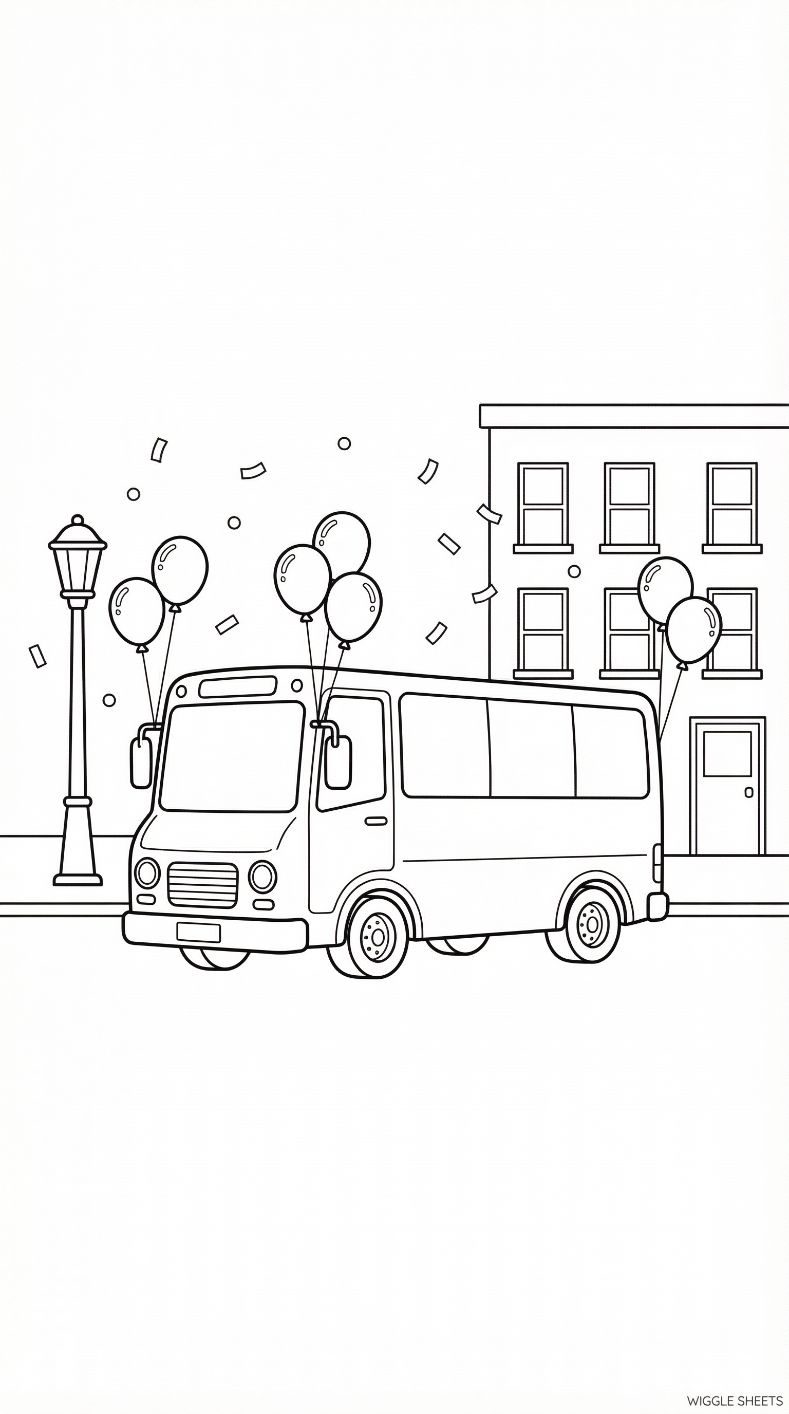 Party Bus Coloring Page