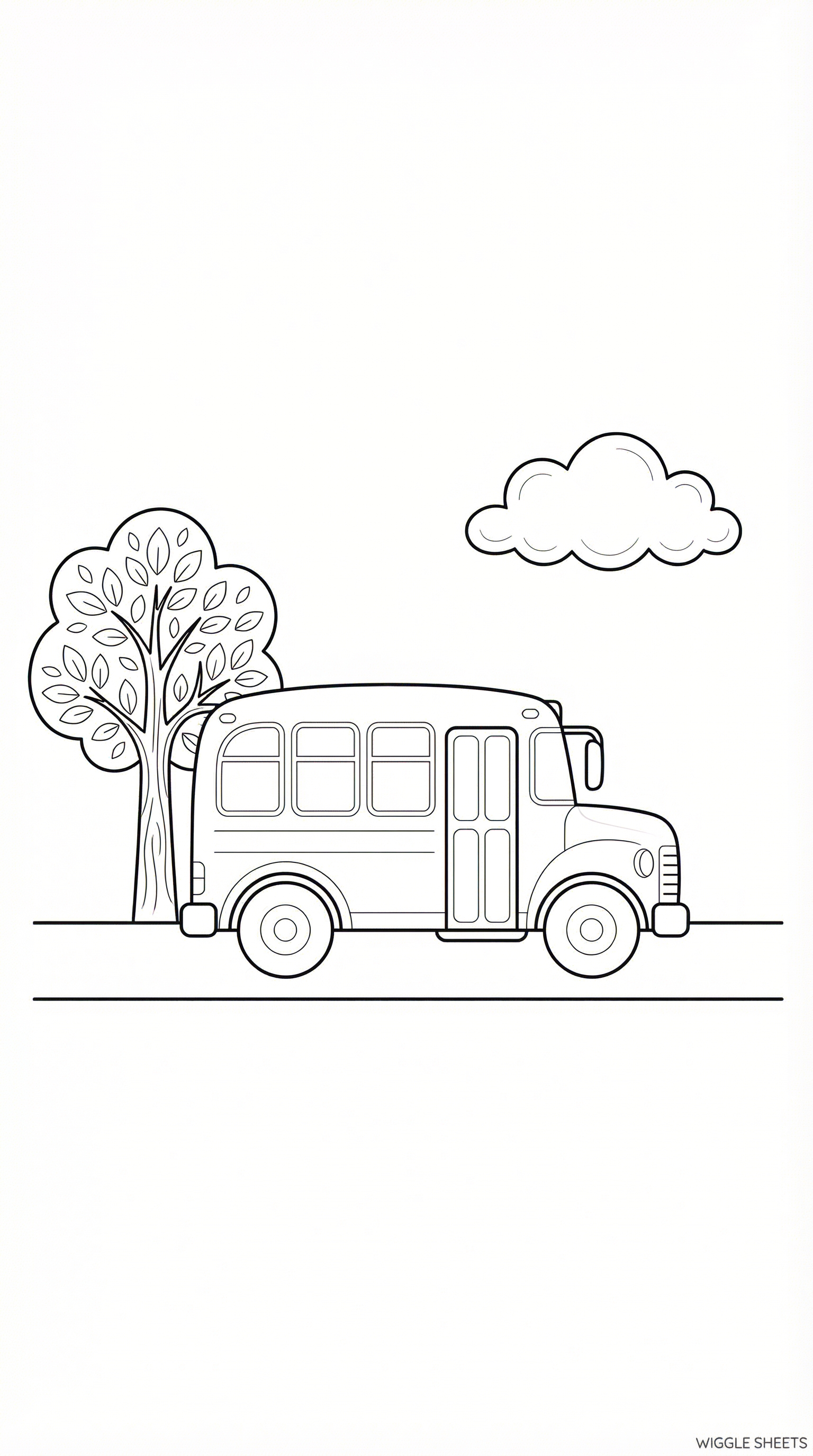 Simple Bus Coloring Page
