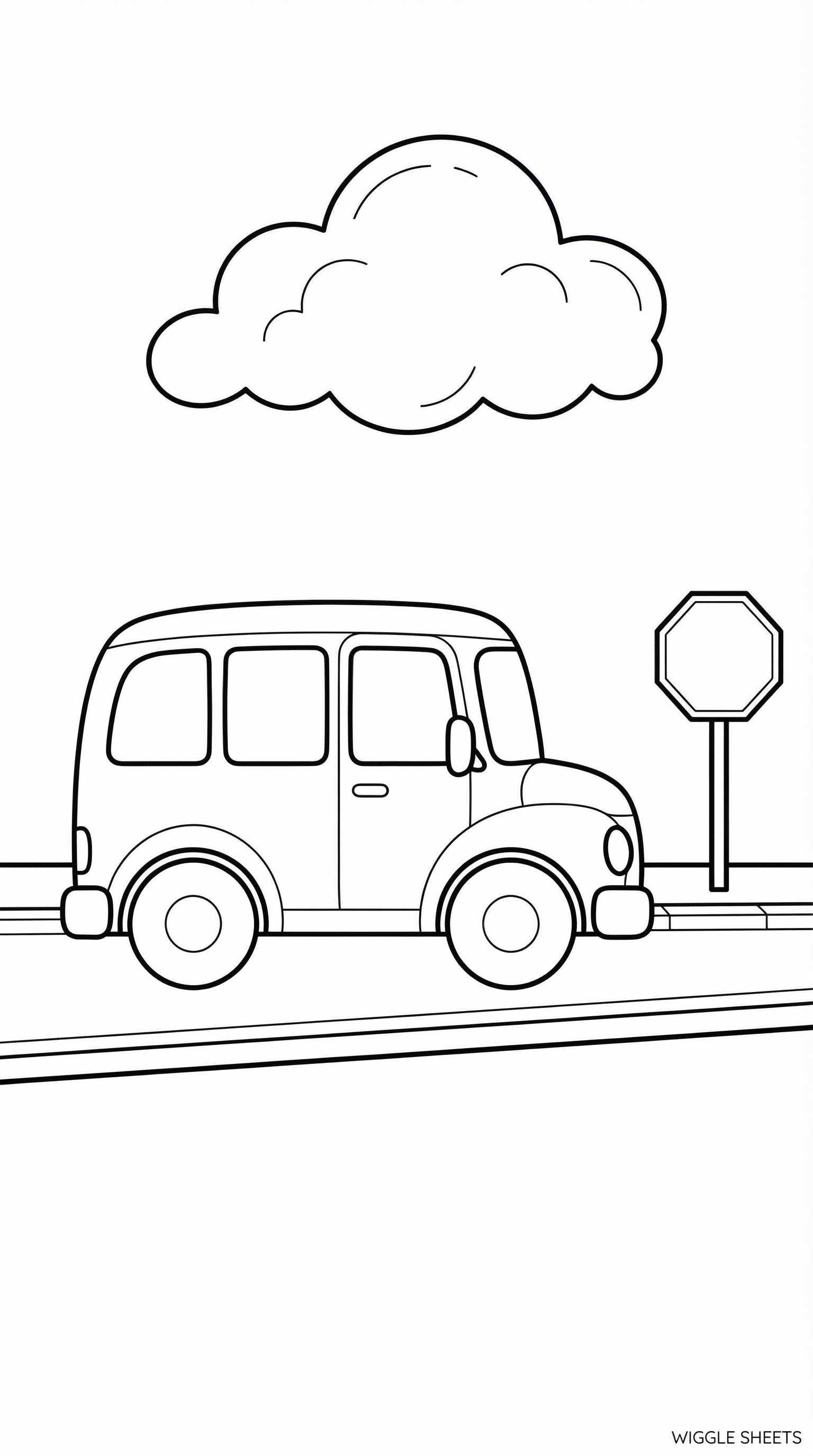 Small Bus Coloring Page