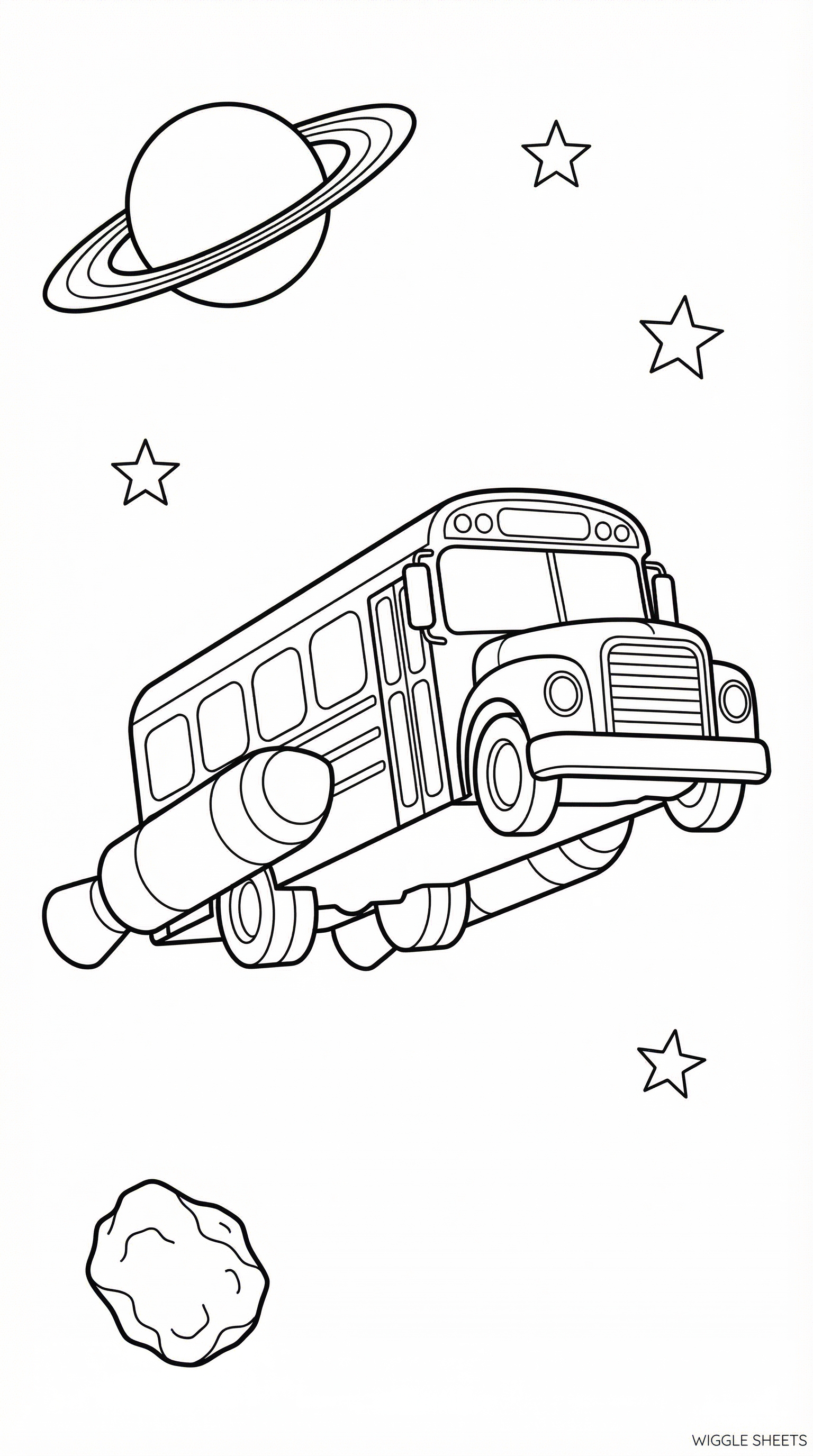 Space Bus Coloring Page