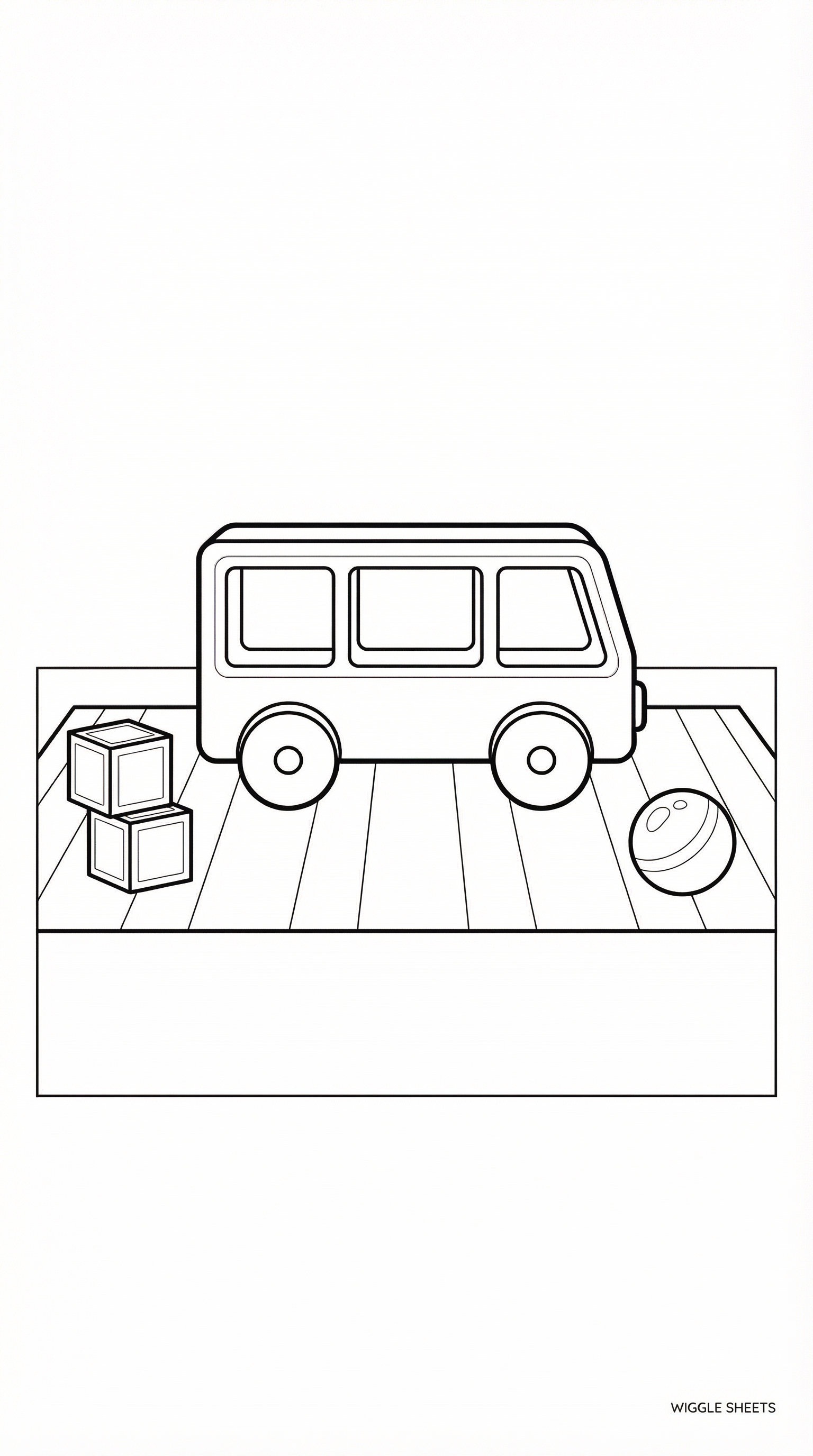 Toy Bus Coloring Page