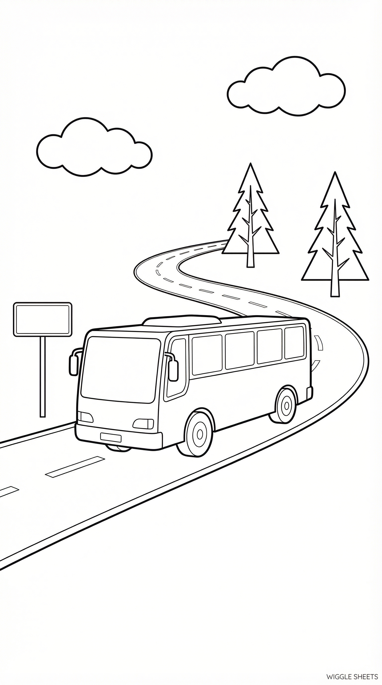 Travel Bus Coloring Page