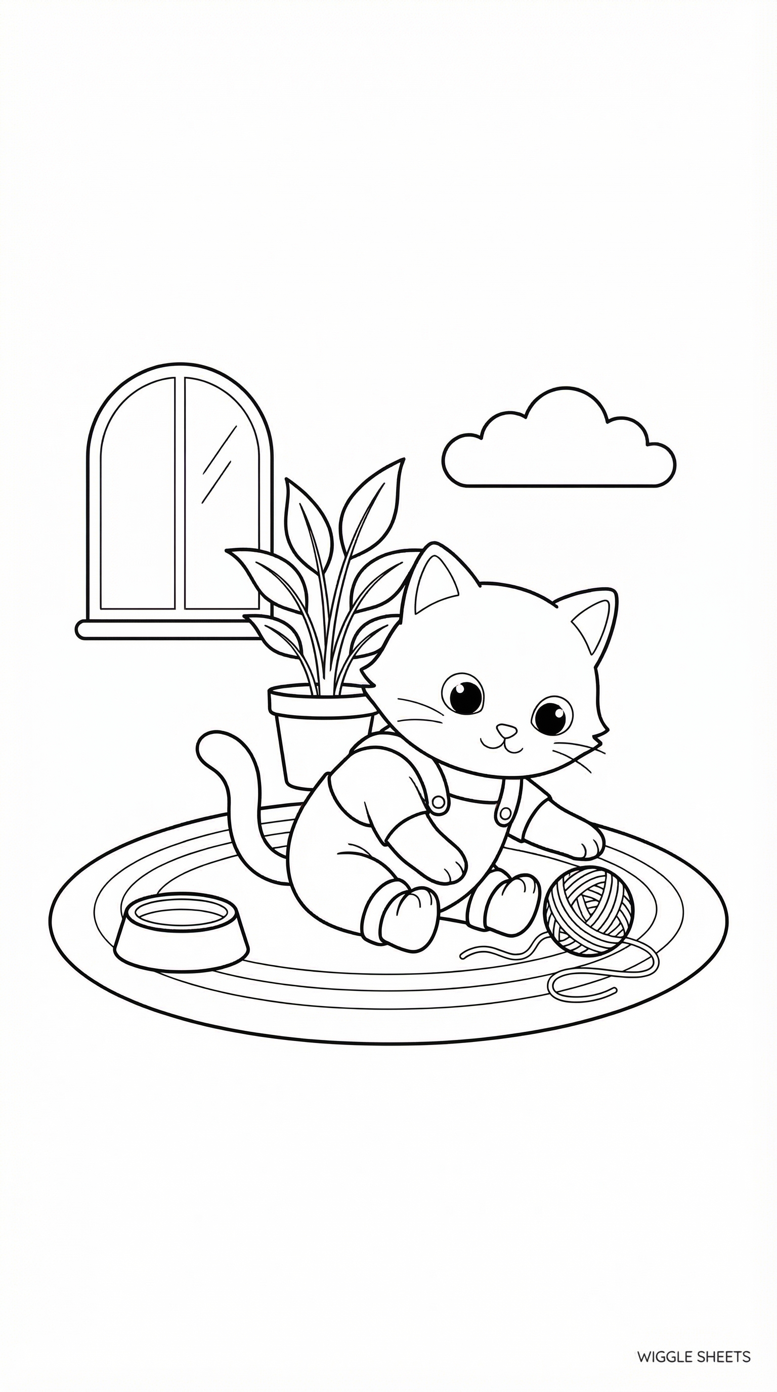 Baby Cat Coloring Page