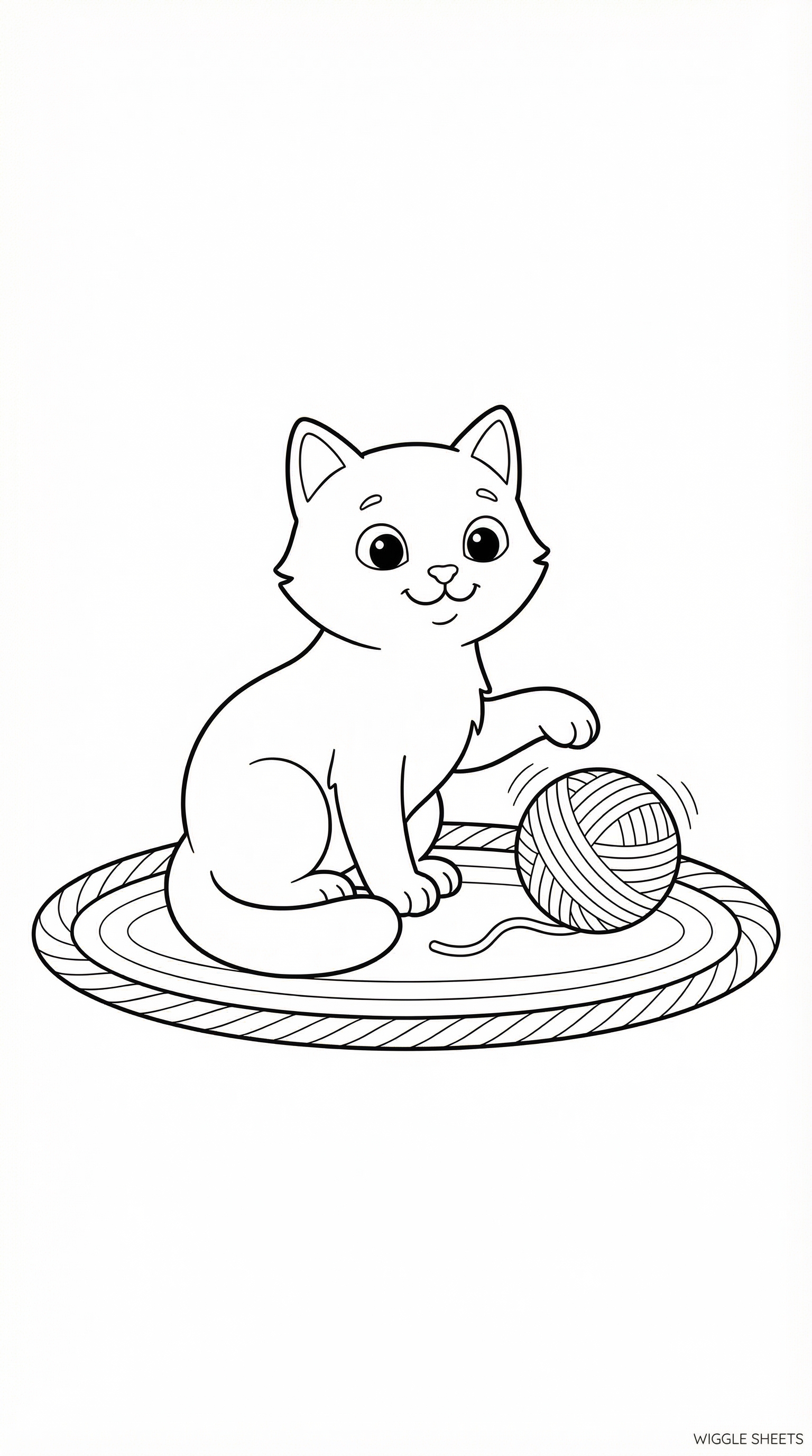 Cartoon Cat Coloring Page