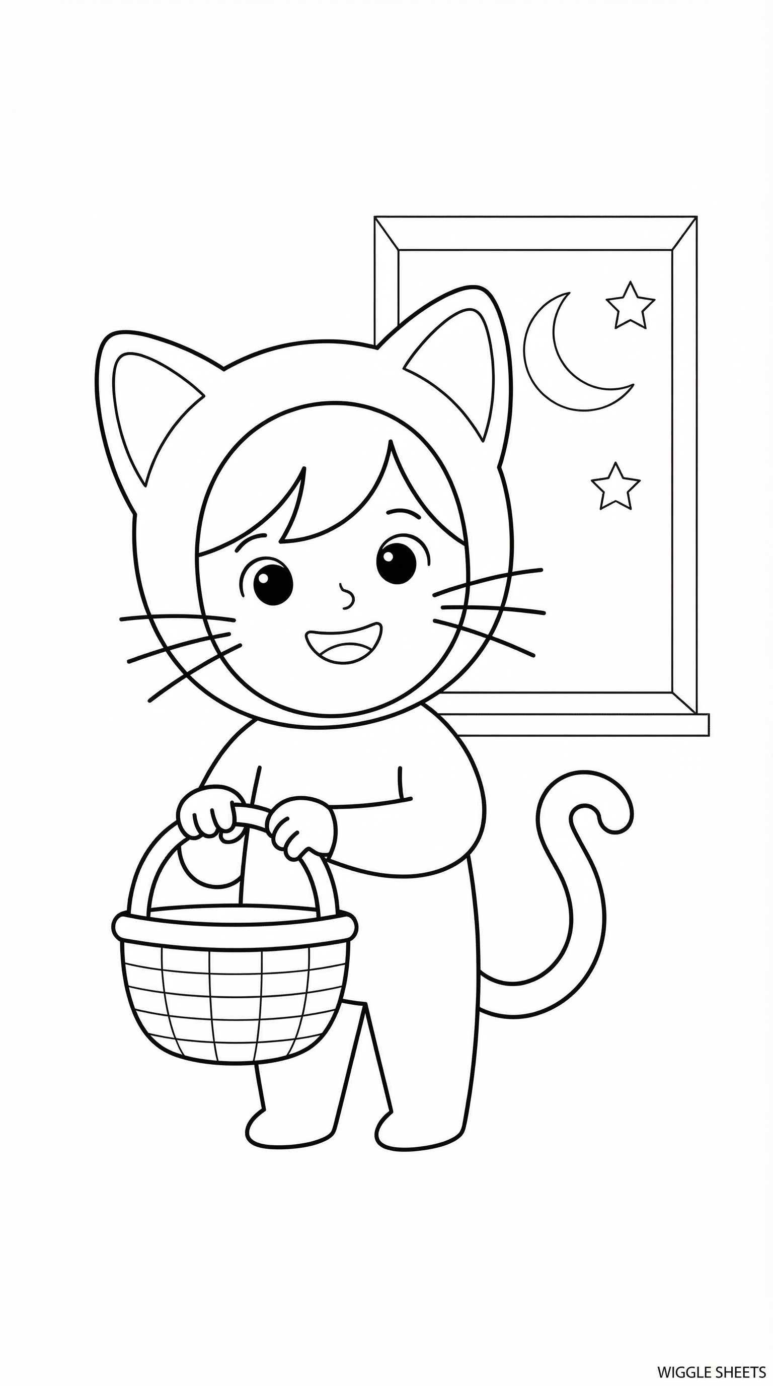 Cat Costume Coloring Page