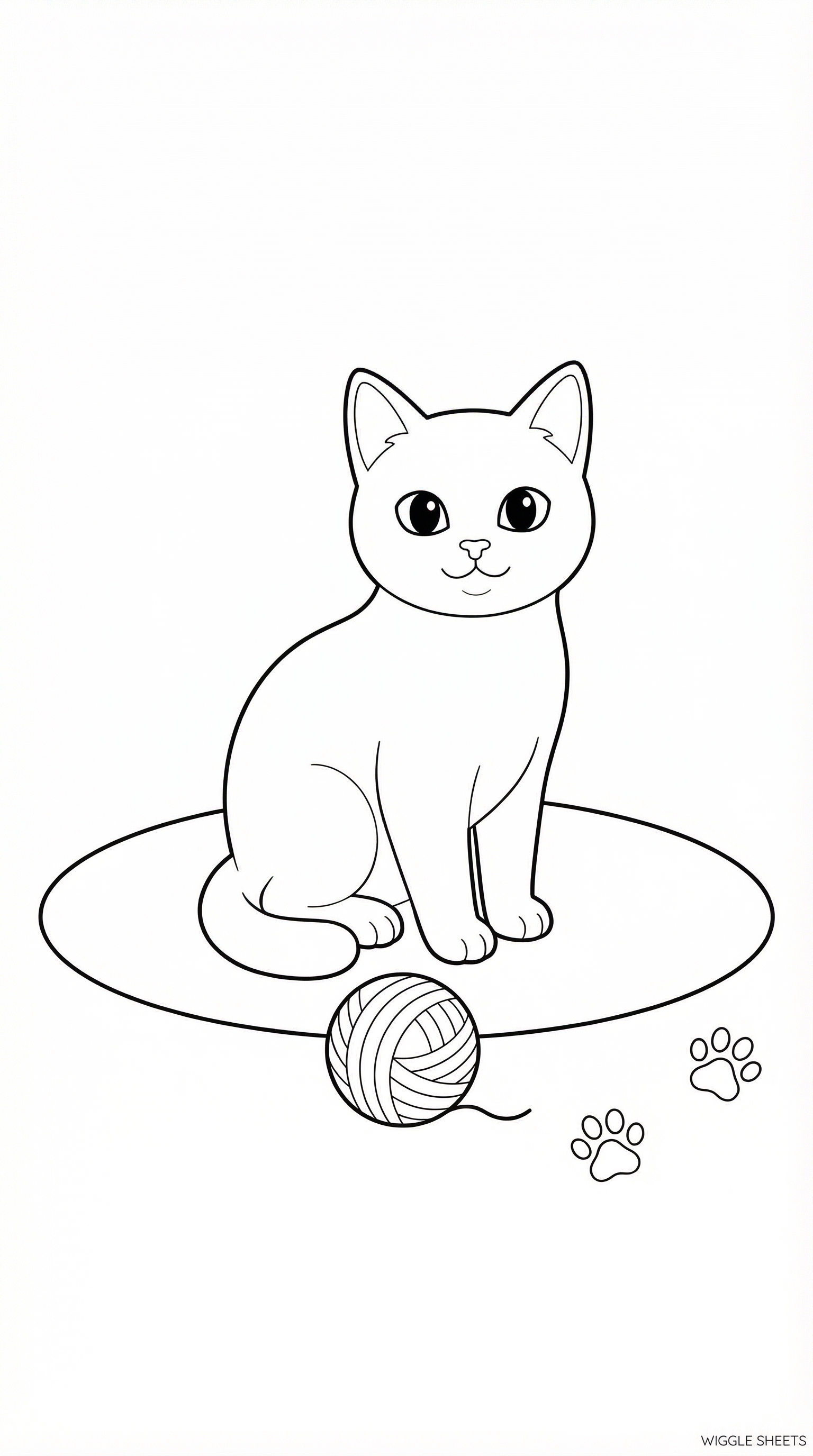 Cat Doodle Coloring Page