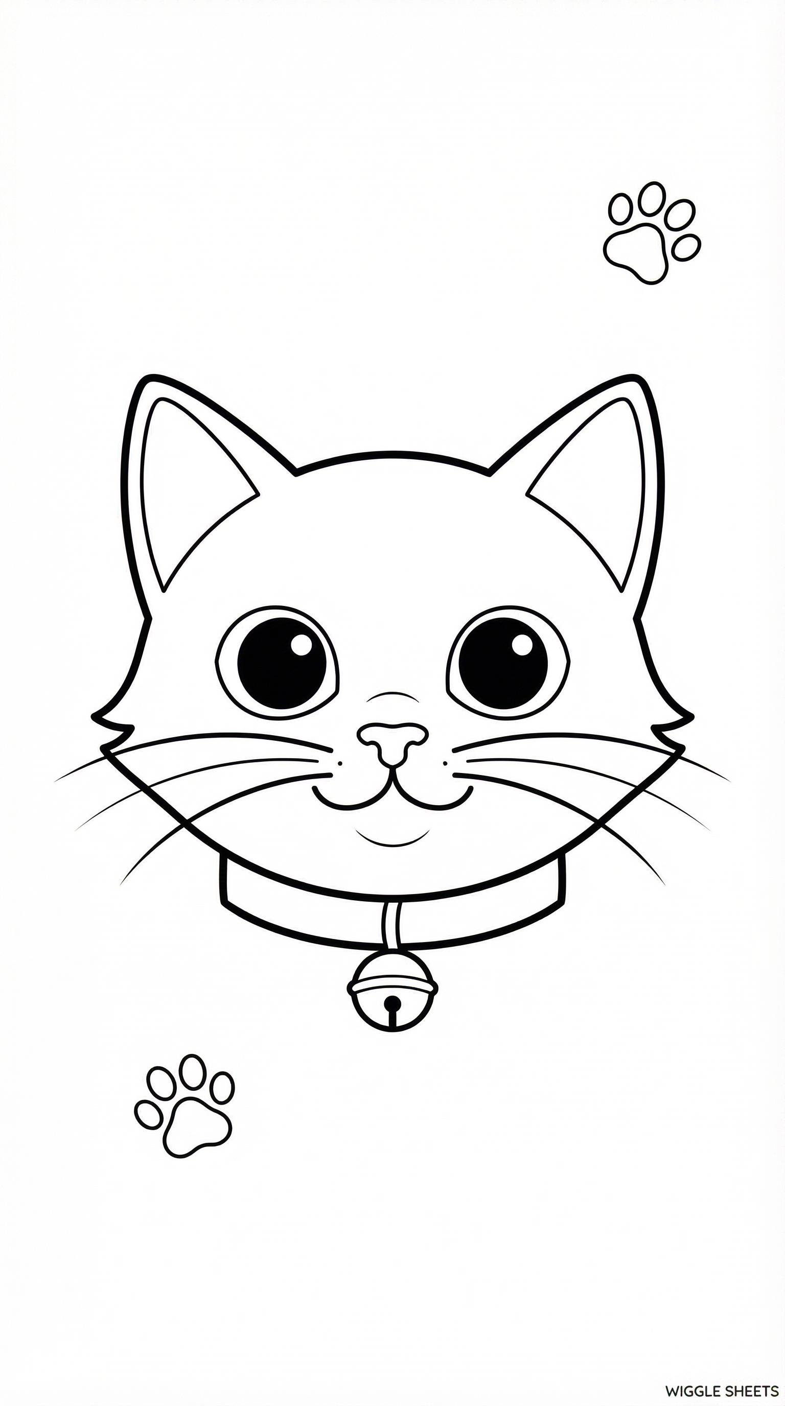 Cat Face Coloring Page