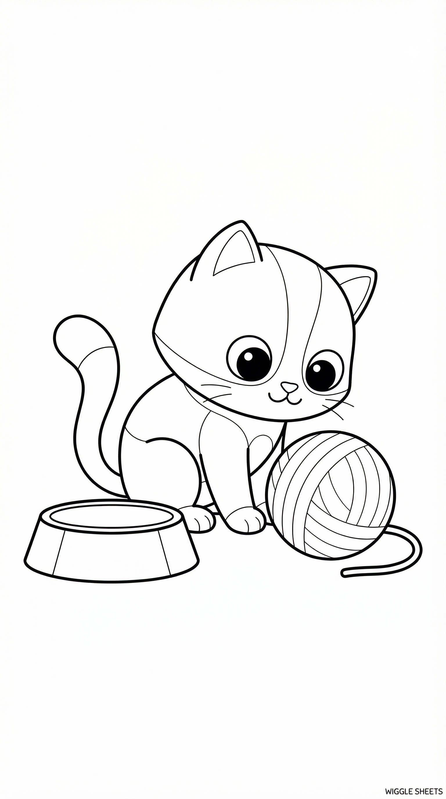 Cute Cat Coloring Page