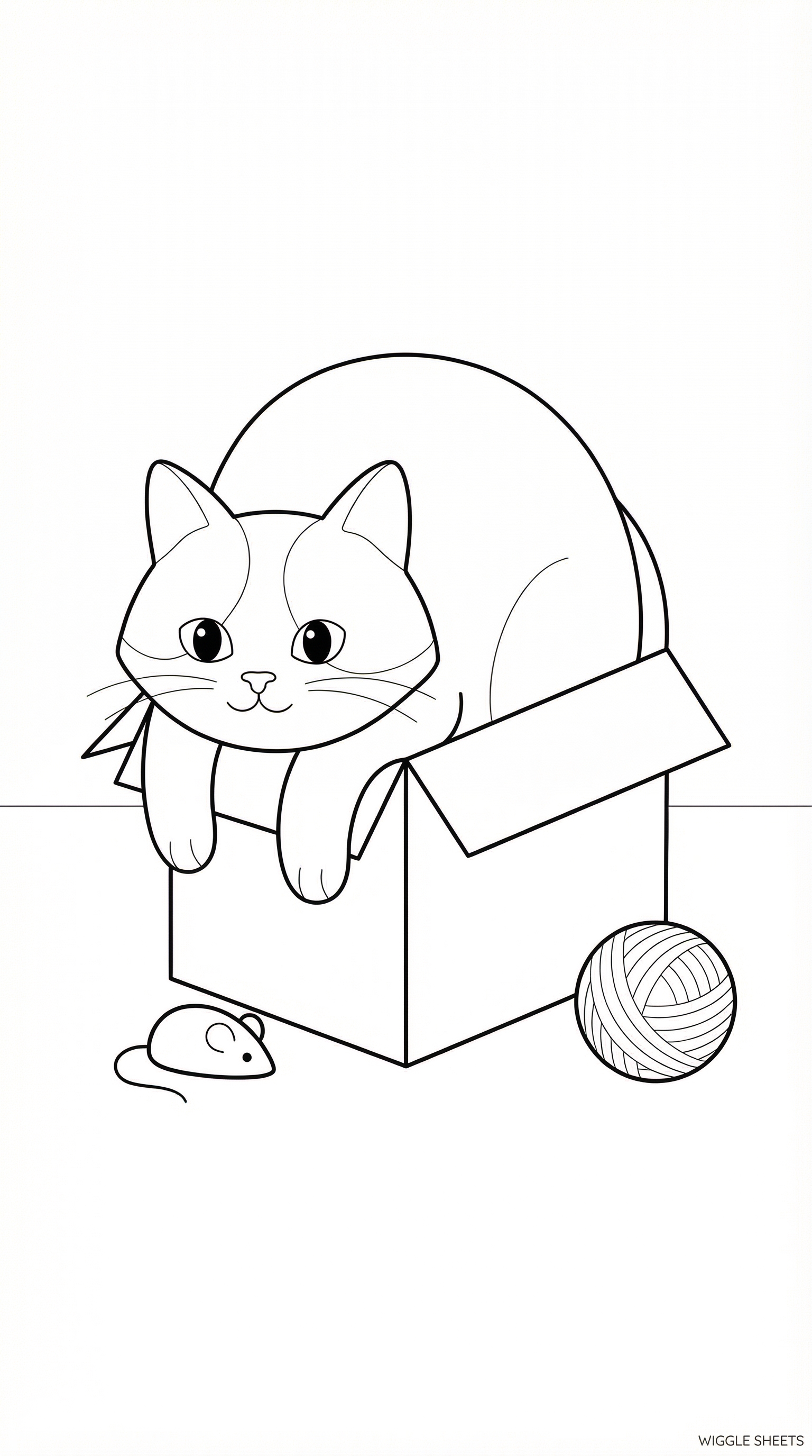 Funny Cat Coloring Page