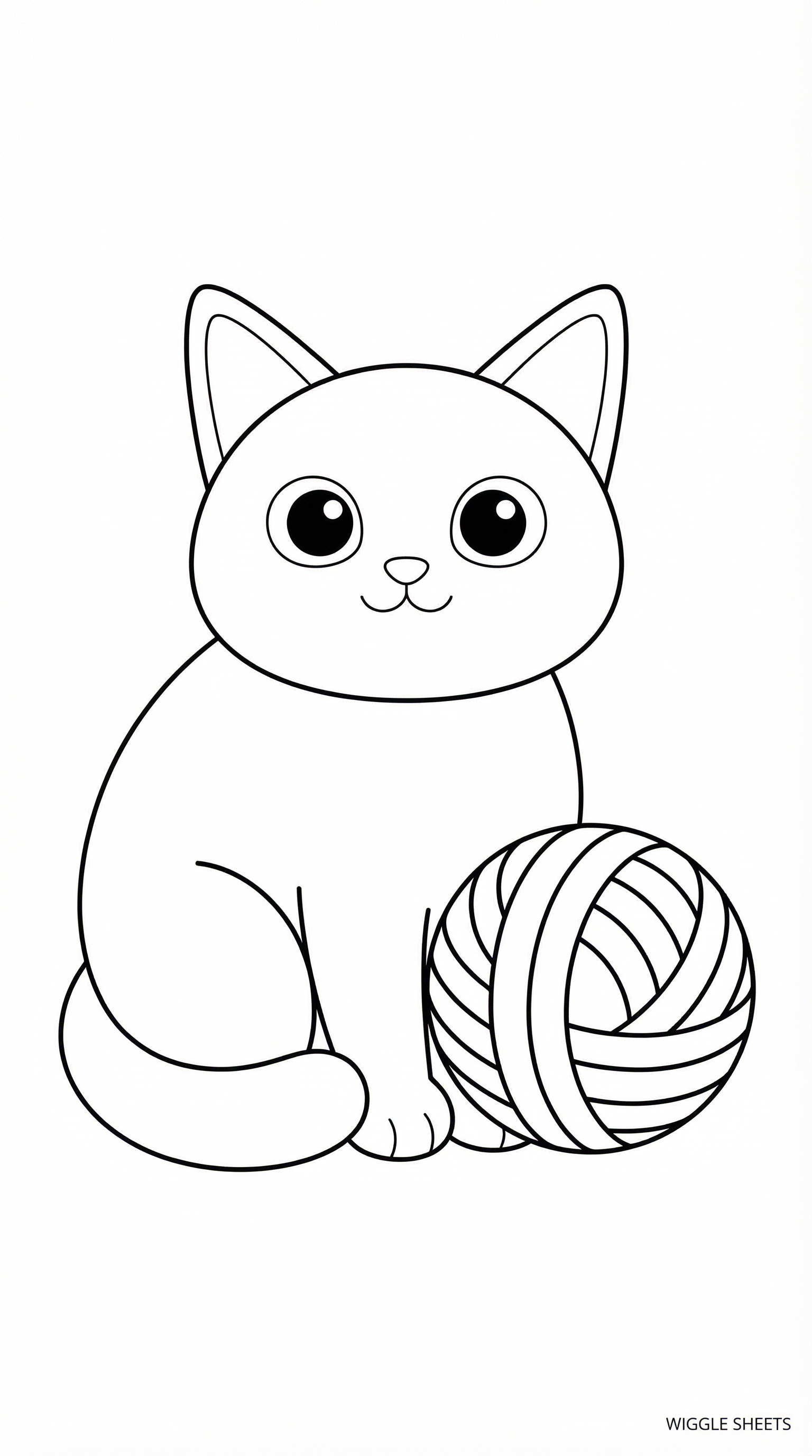 Simple Cat Coloring Page