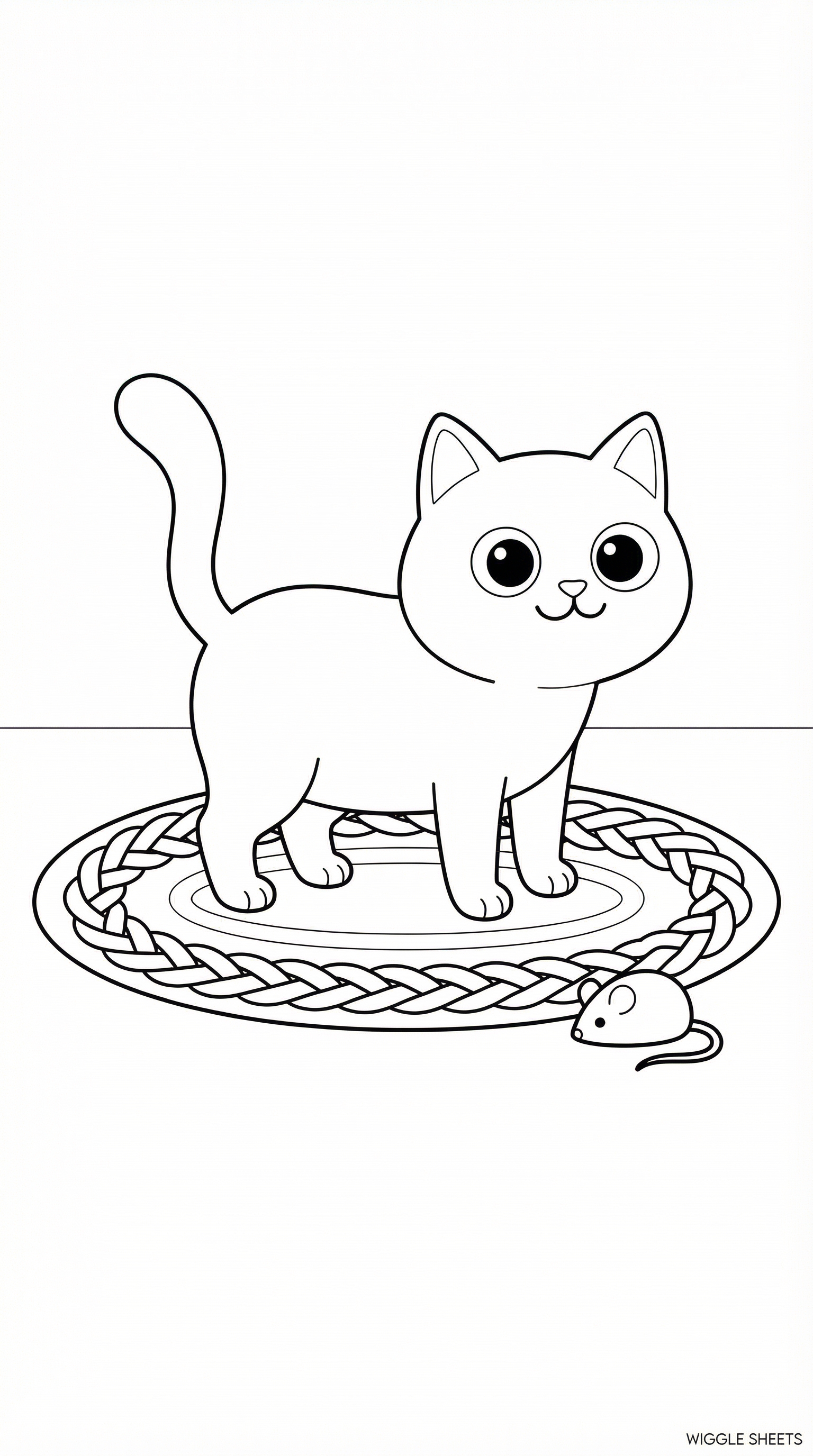 Standing Cat Coloring Page