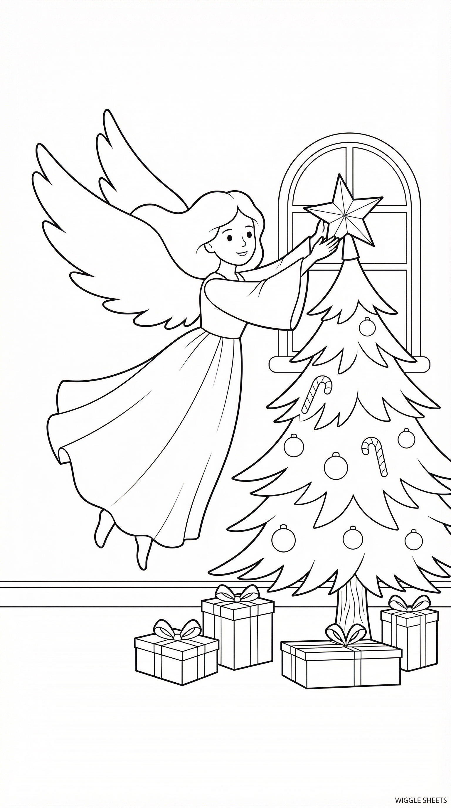 Angel Christmas Coloring Page