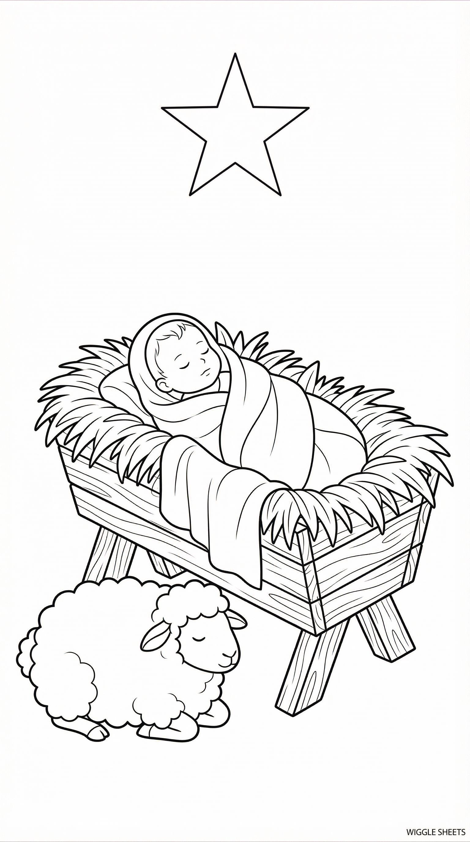 Baby Jesus Coloring Page