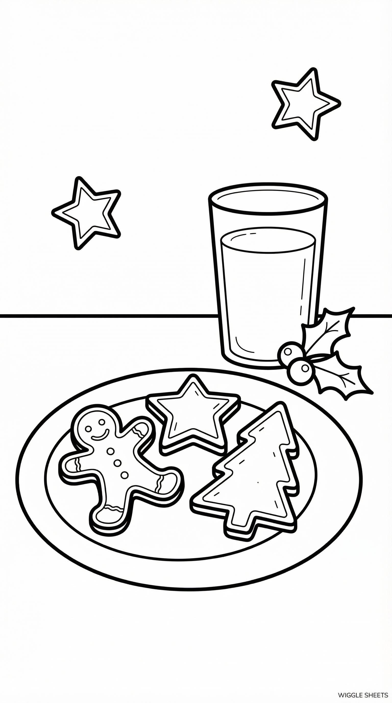 Christmas Cookies Coloring Page