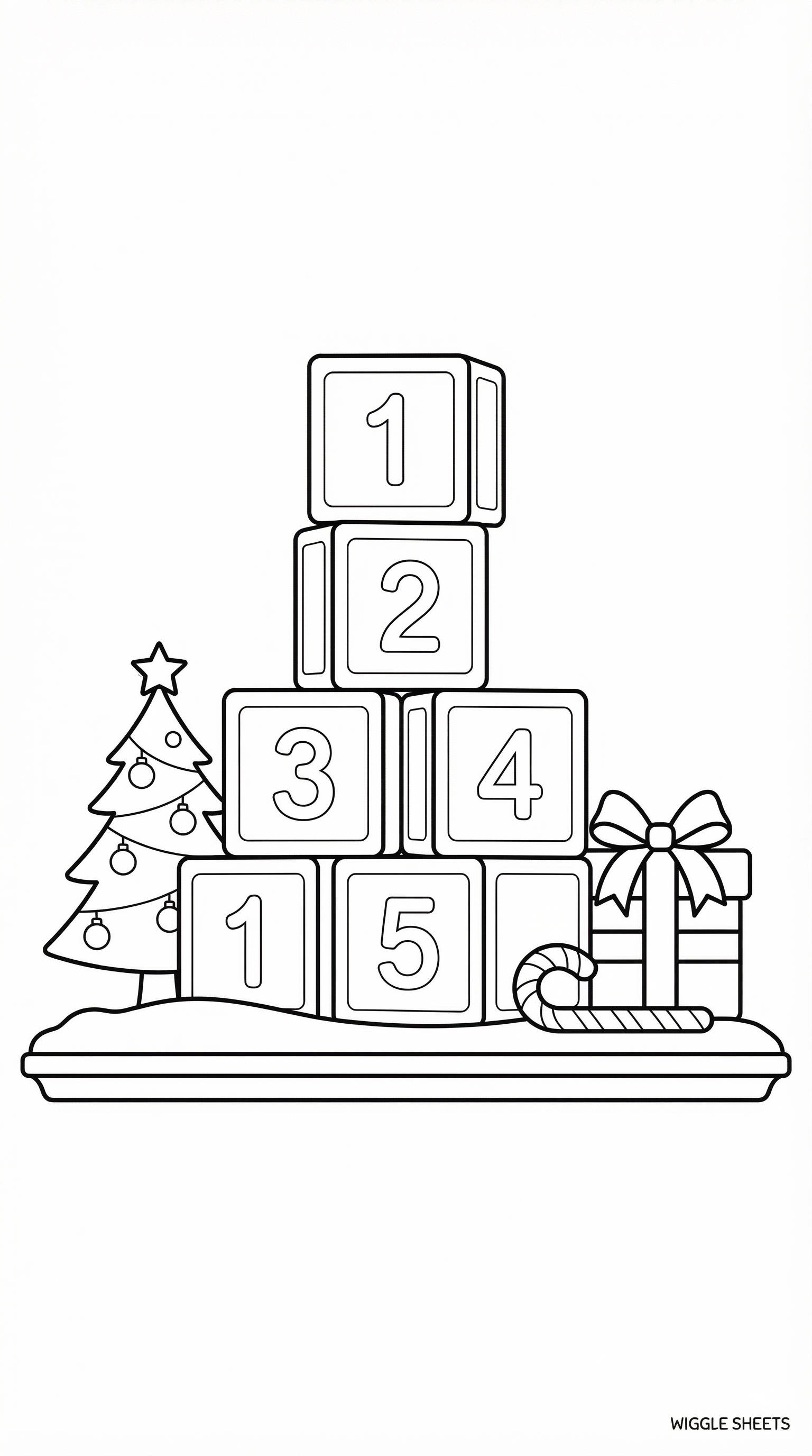 Christmas Countdown Coloring Page