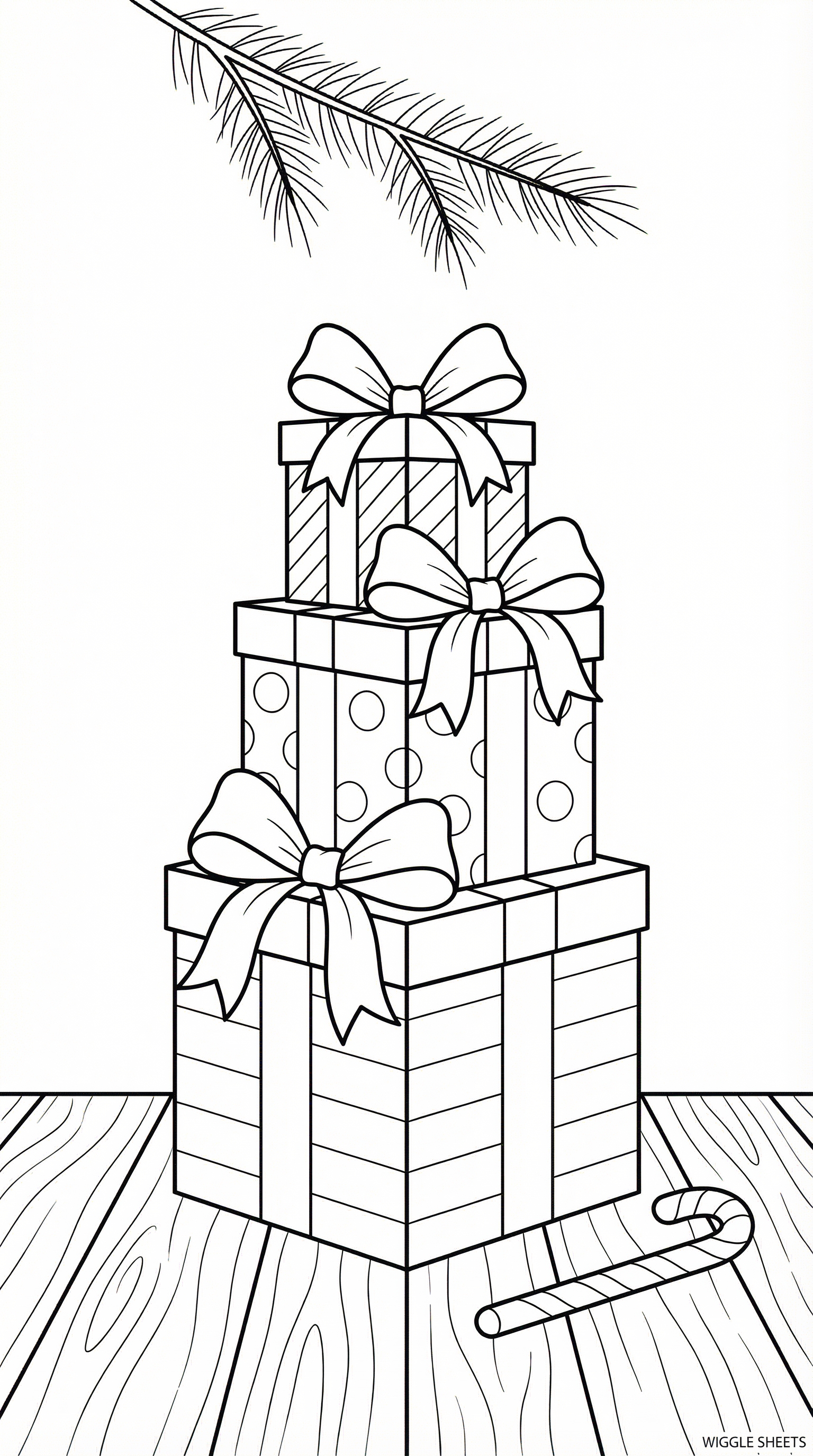 Christmas Gifts Coloring Page