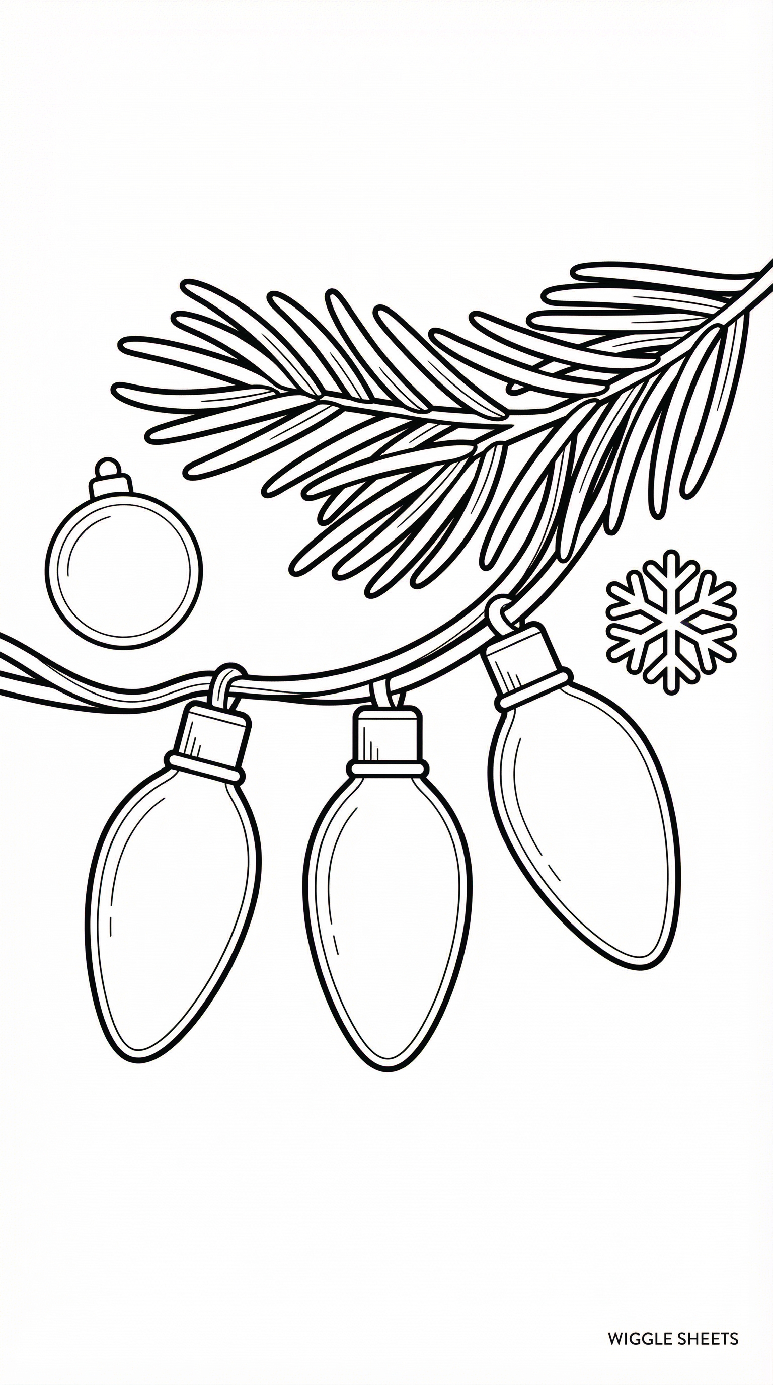 Christmas Light Coloring Page