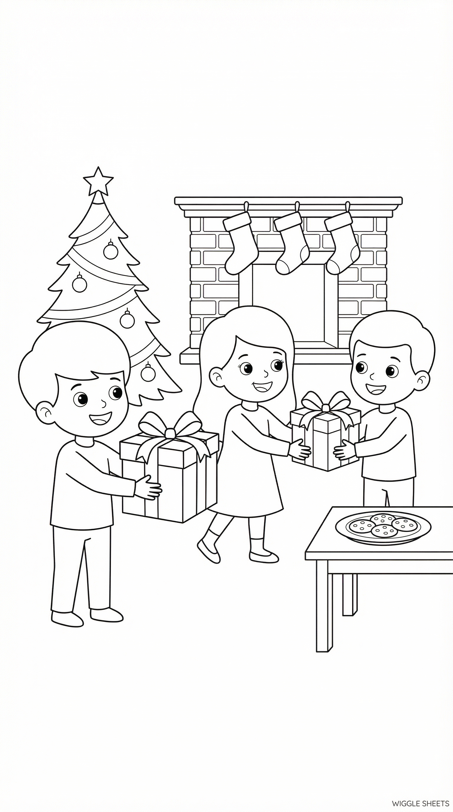 Christmas Party Coloring Page