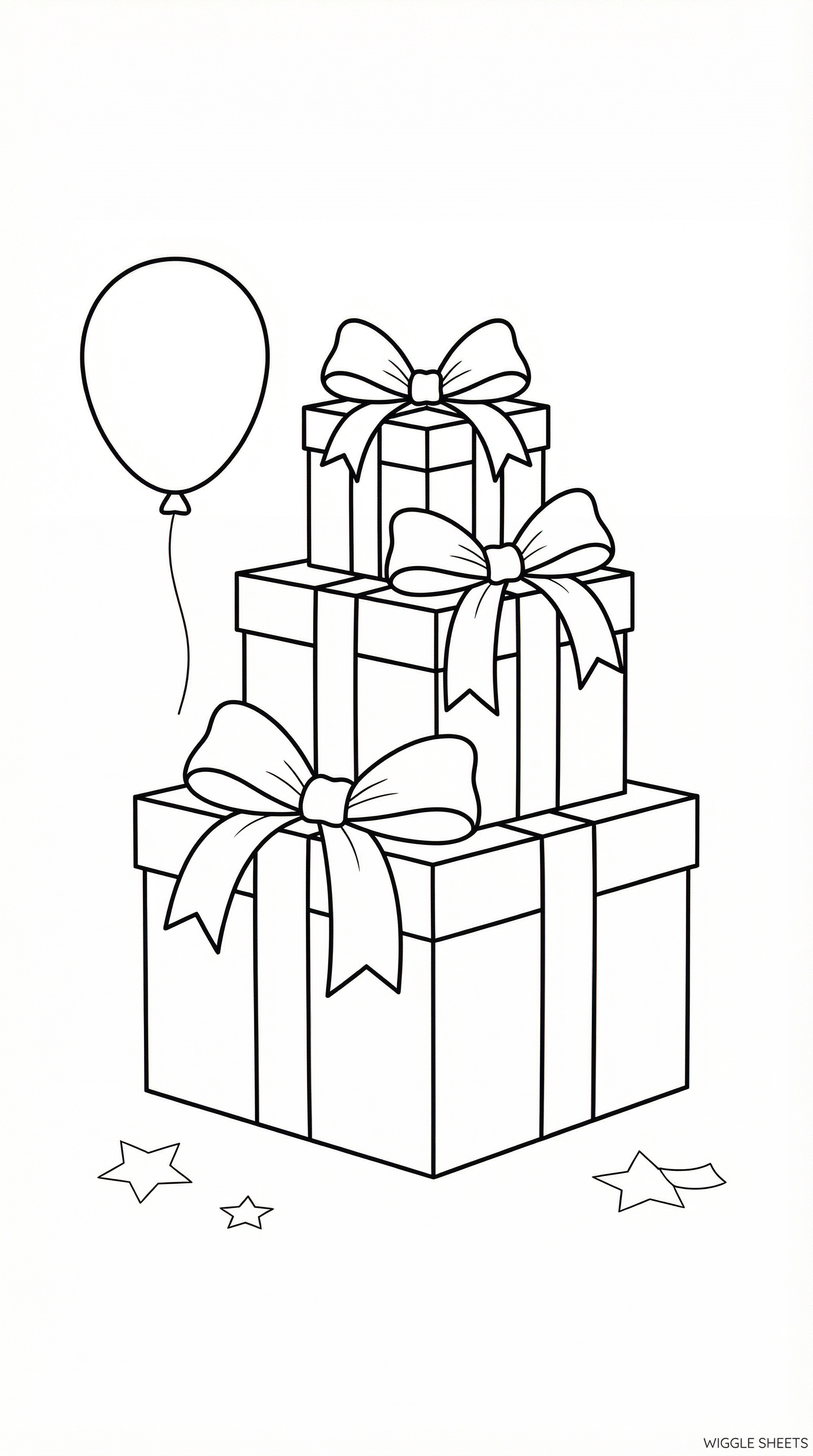 Gift Boxes Coloring Page