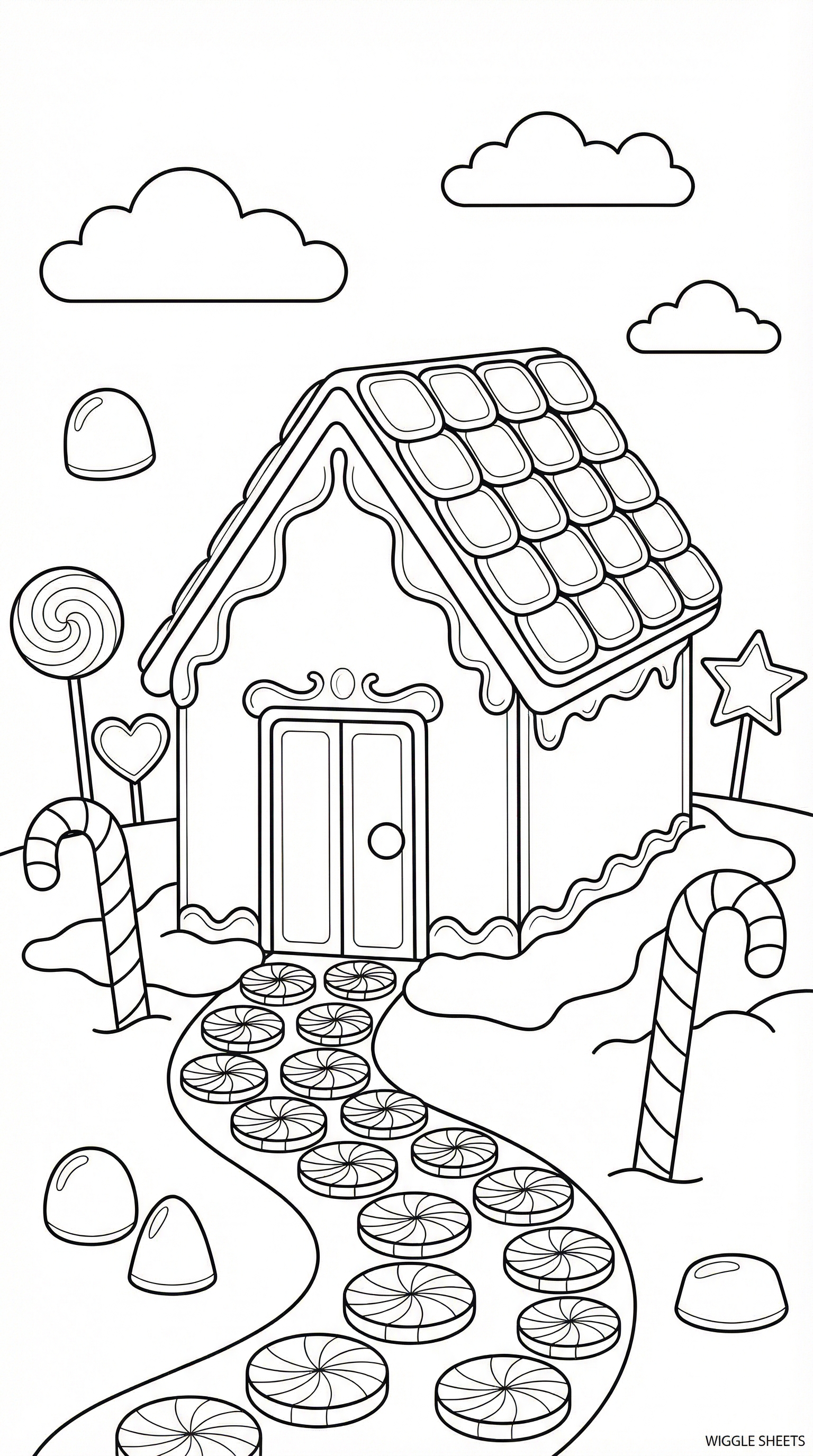 Gingerbread House Coloring Page