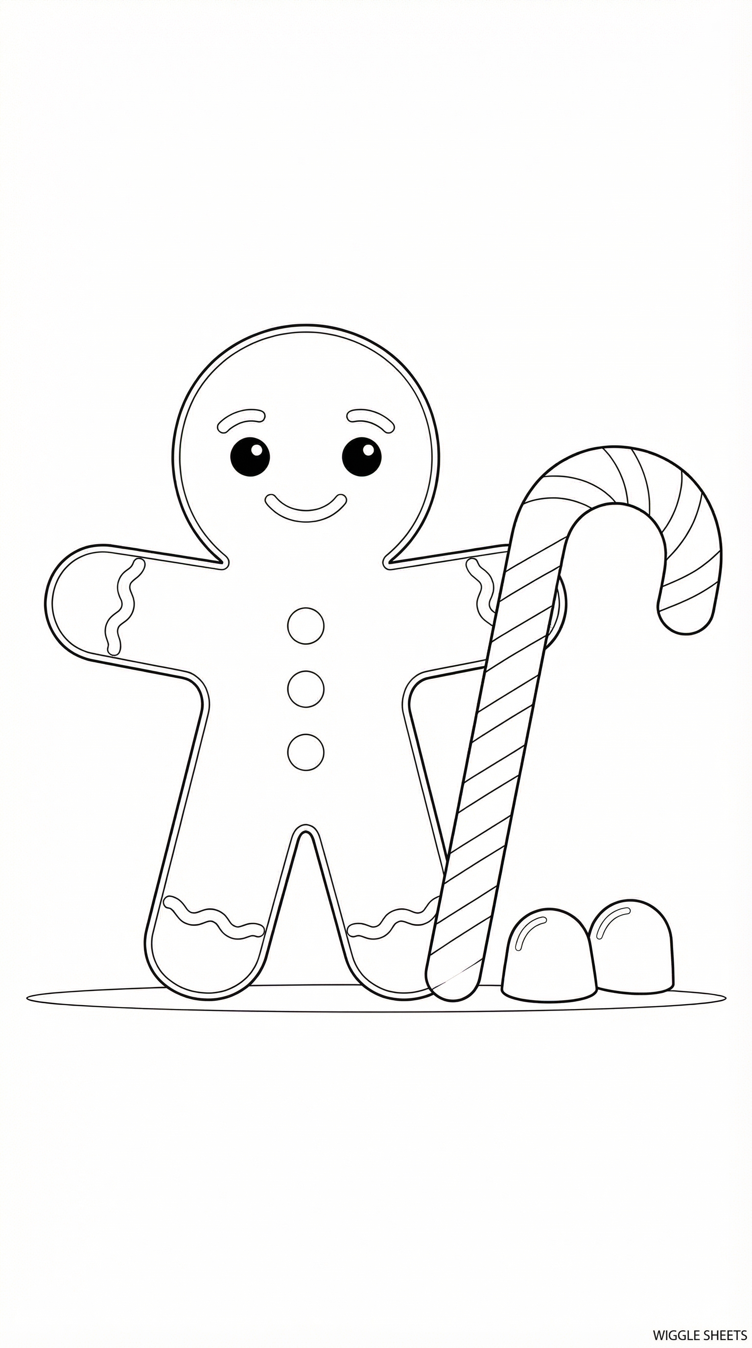 Gingerbread Man Coloring Page