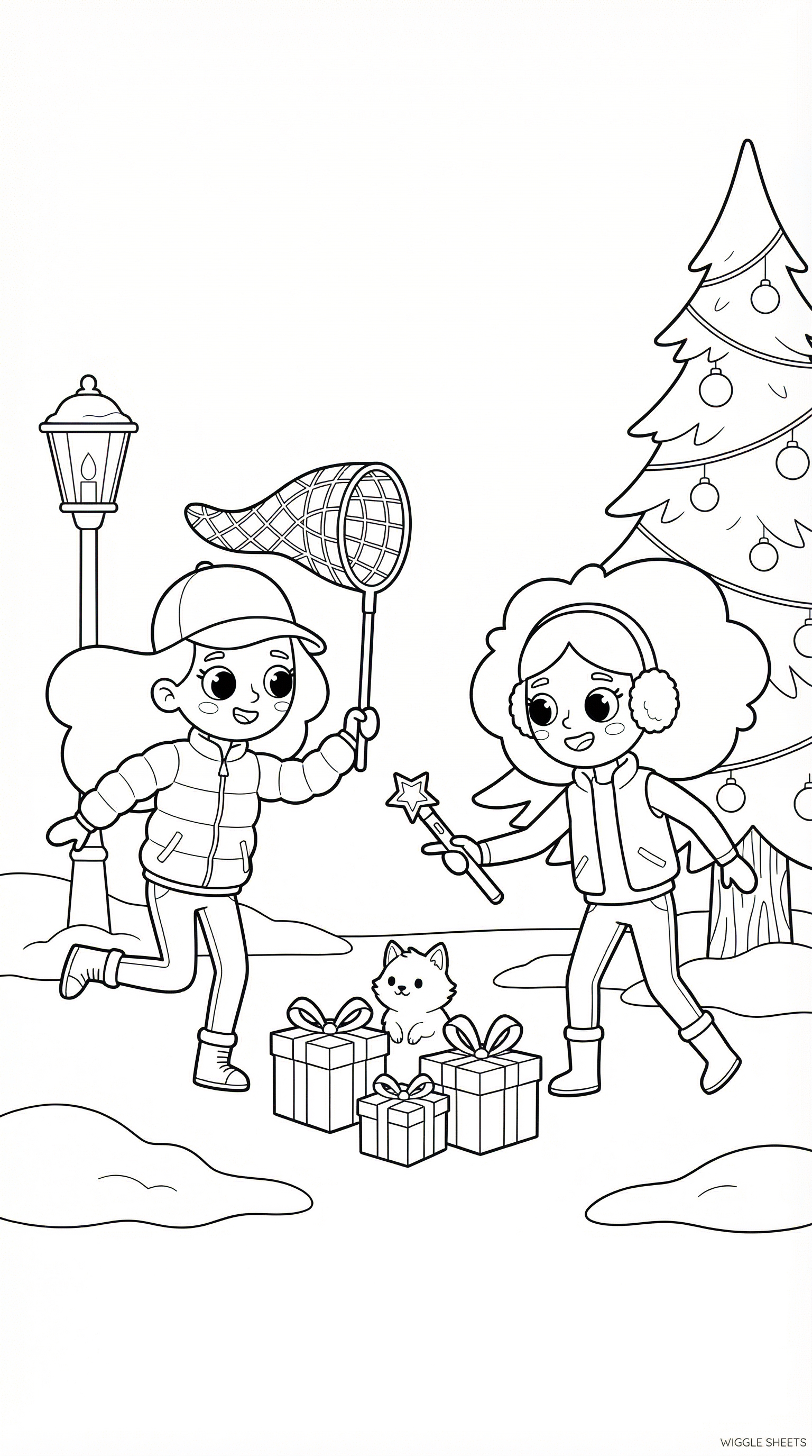 Kpop Demon Hunters Christmas Coloring Page