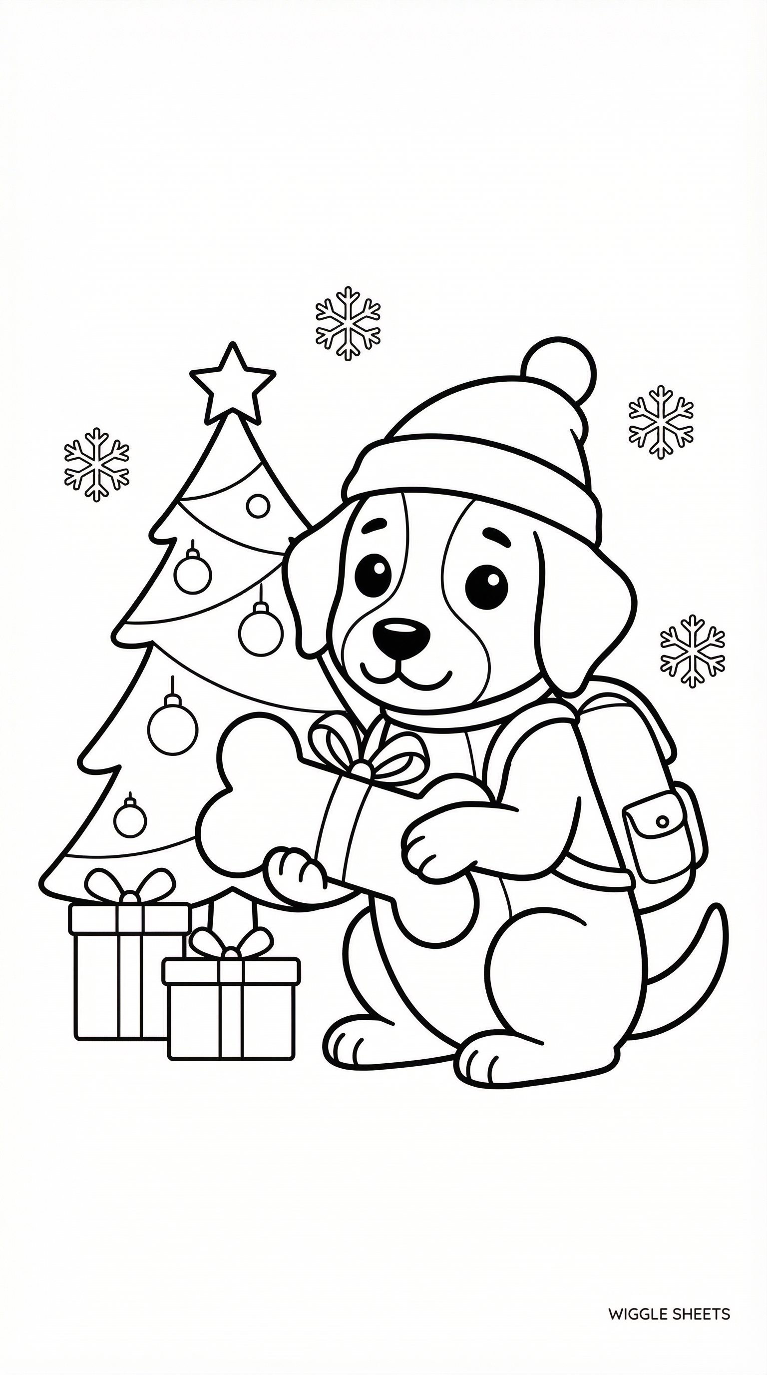 Paw Patrol Christmas Coloring Page