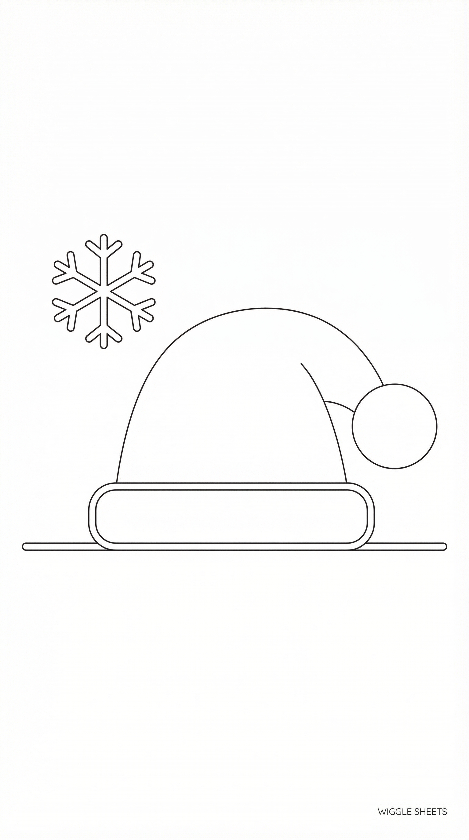 Santa Hat Coloring Page